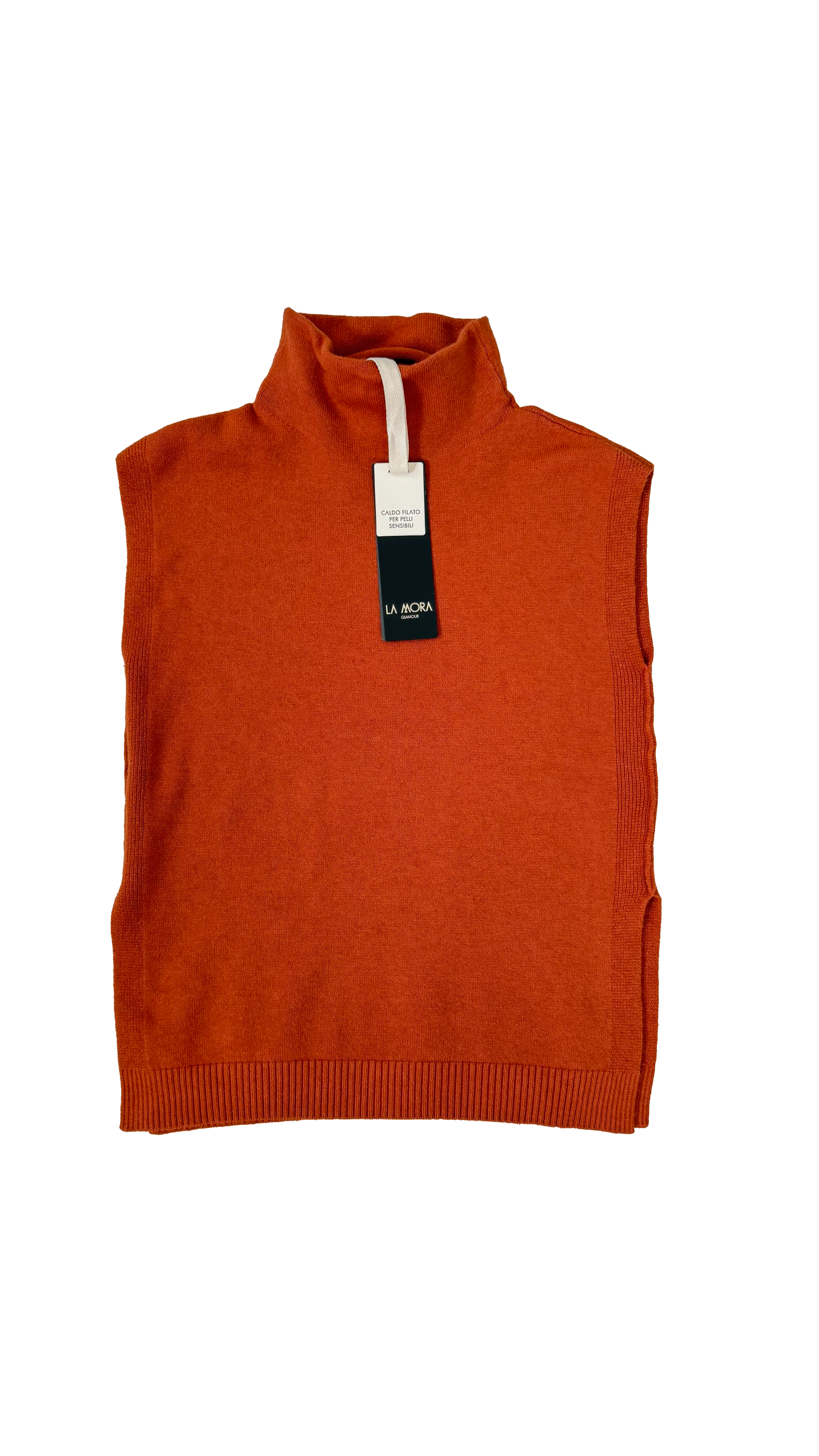 GILET COLLO ALTO IN CALDA VISCOSA