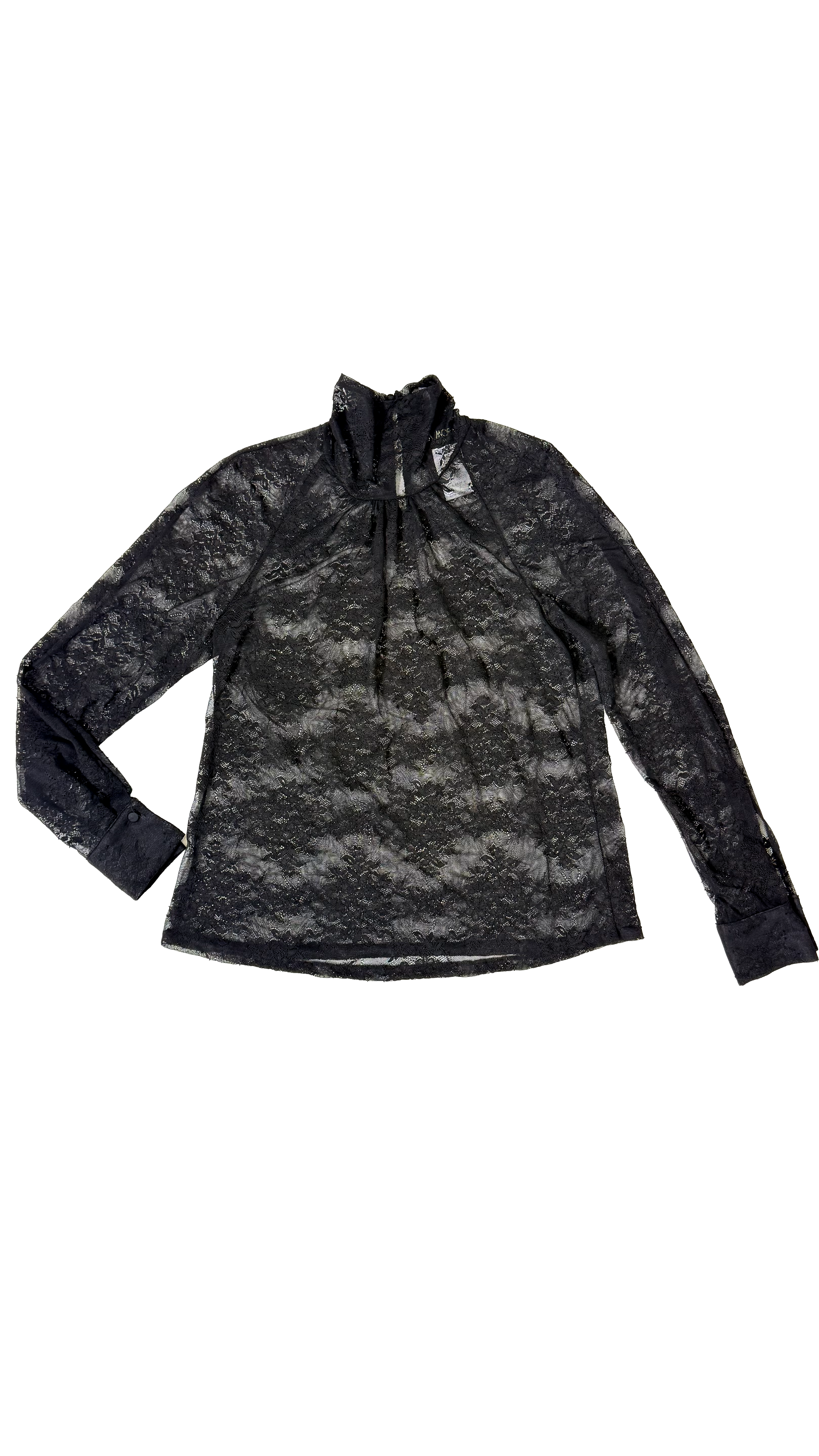 CAMICIA IN PIZZO CON COLLO ALTO