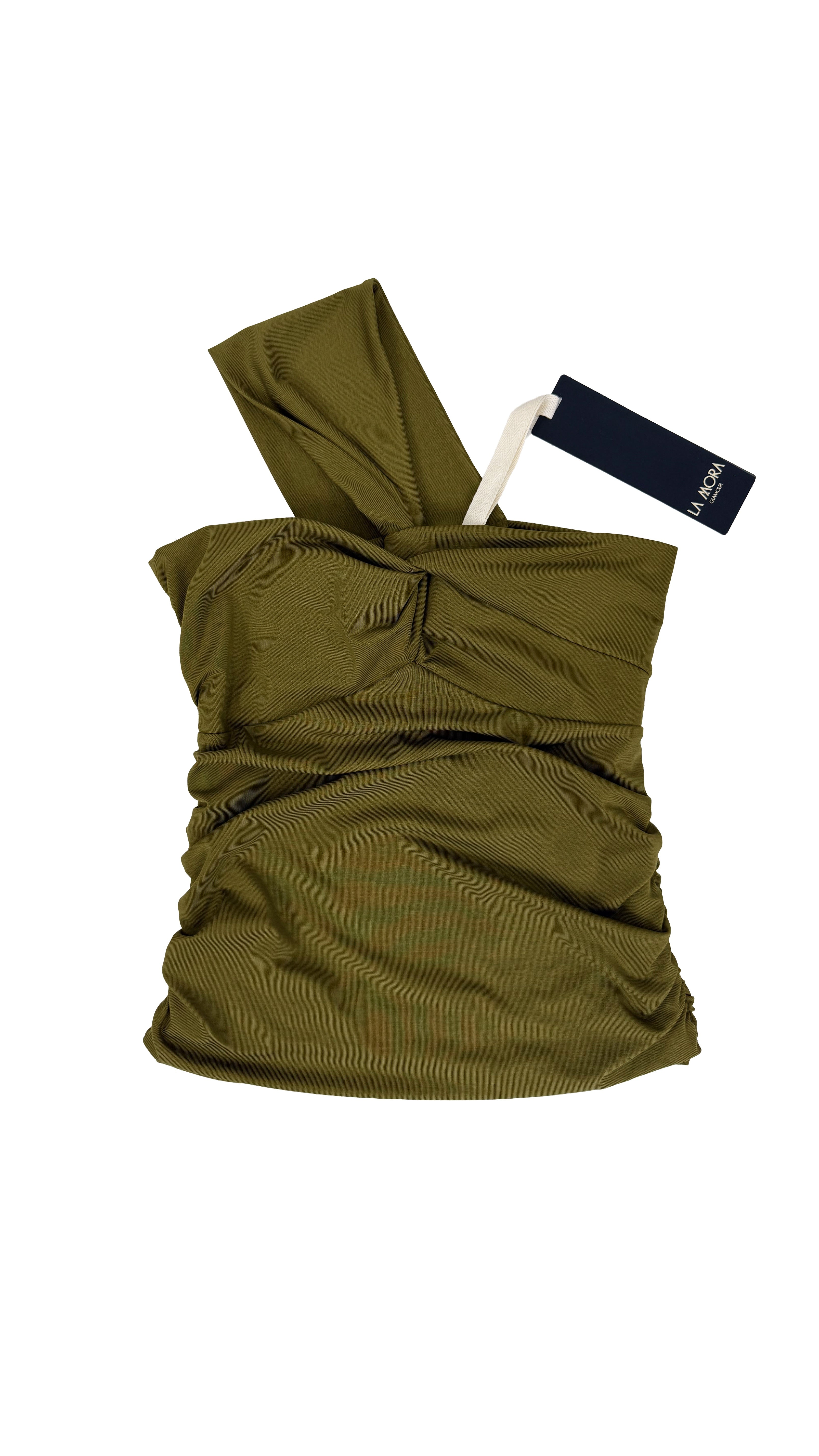 TOP MONOSPALLA ARRICCI IN JERSEY LYOCELL ELASTICO