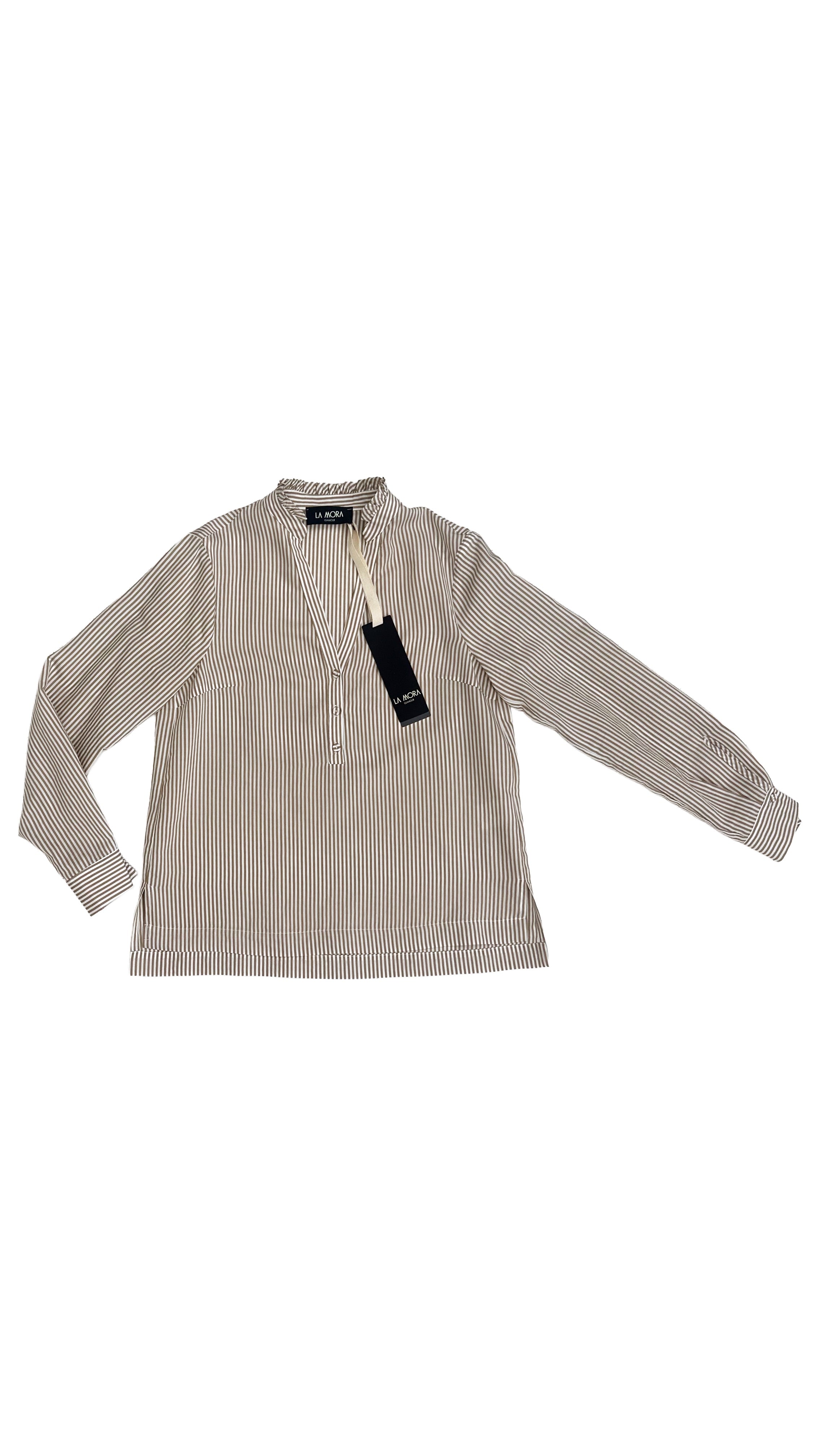 CAMICIA A RIGHE LINEA A TRAPEZIO