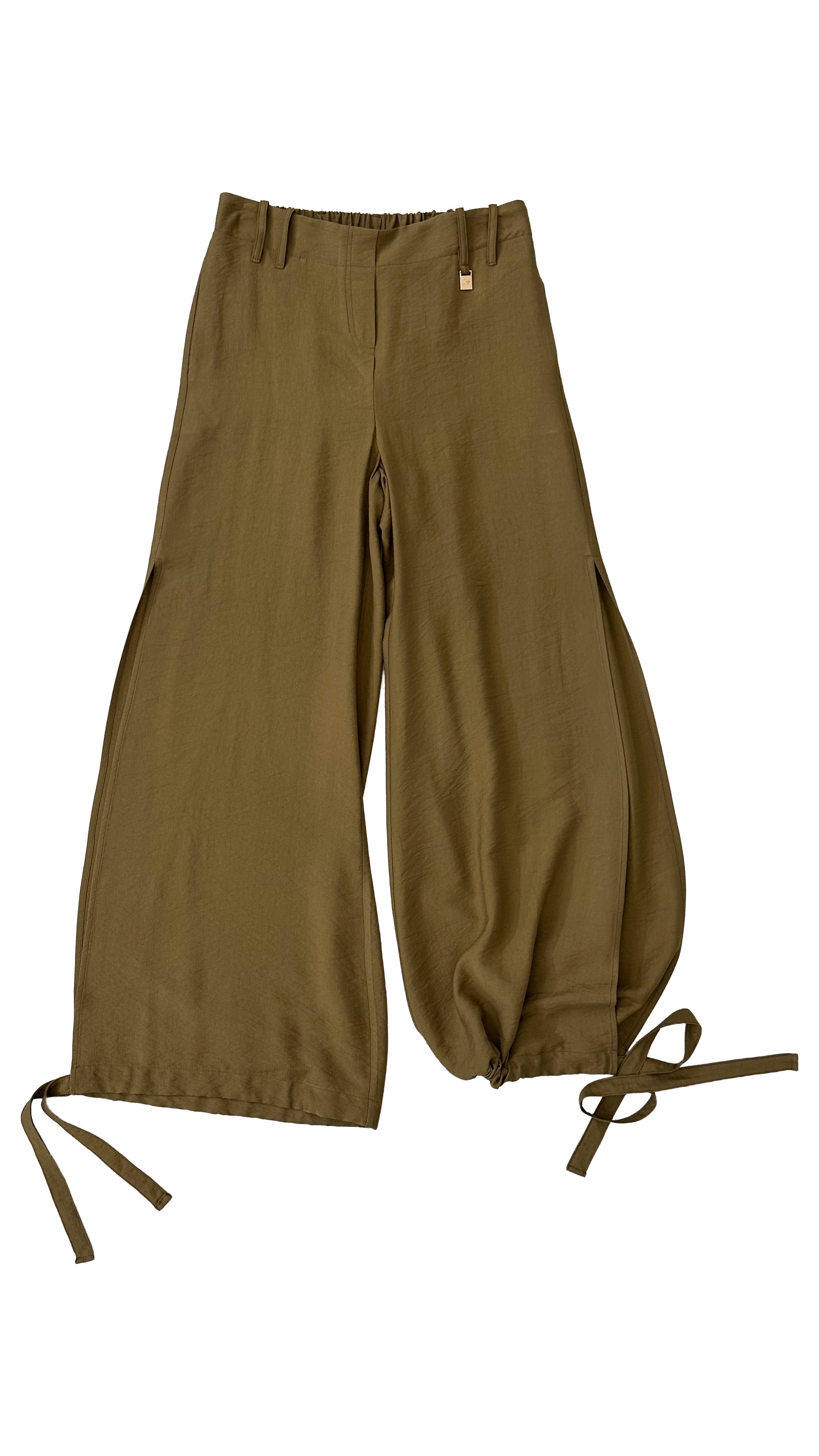 PANTALONE ODALISCA CON SPACCHI IN VISCOSA CRASH