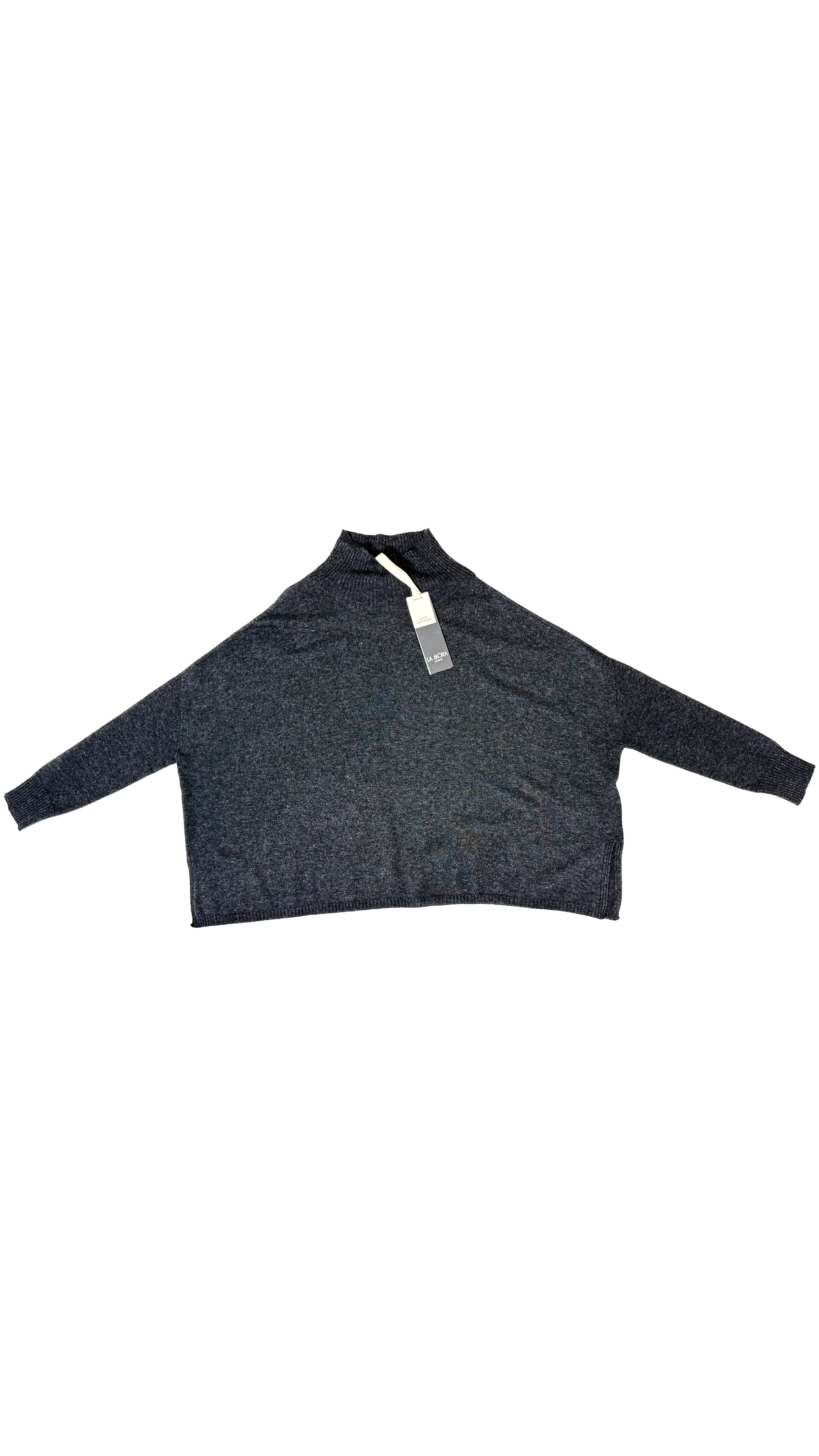 MAGLIA AMPIA IN MISTO CASHMERE CON COLLO ALTO