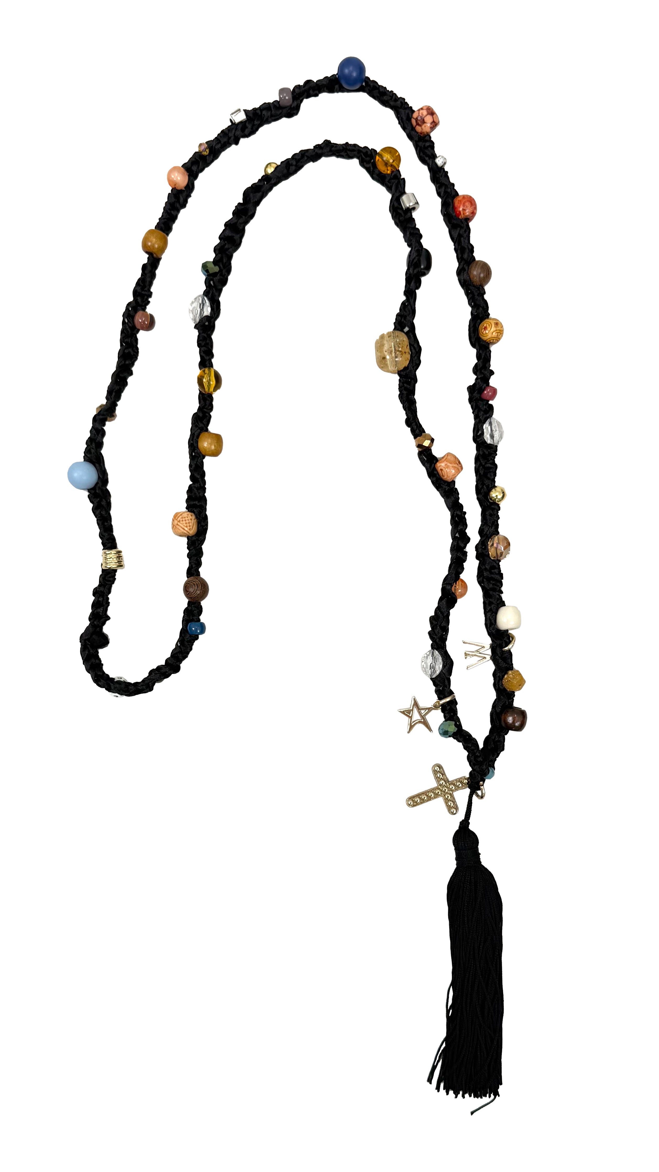 COLLANA UNCINETTO CON PIETRE E NAPPA