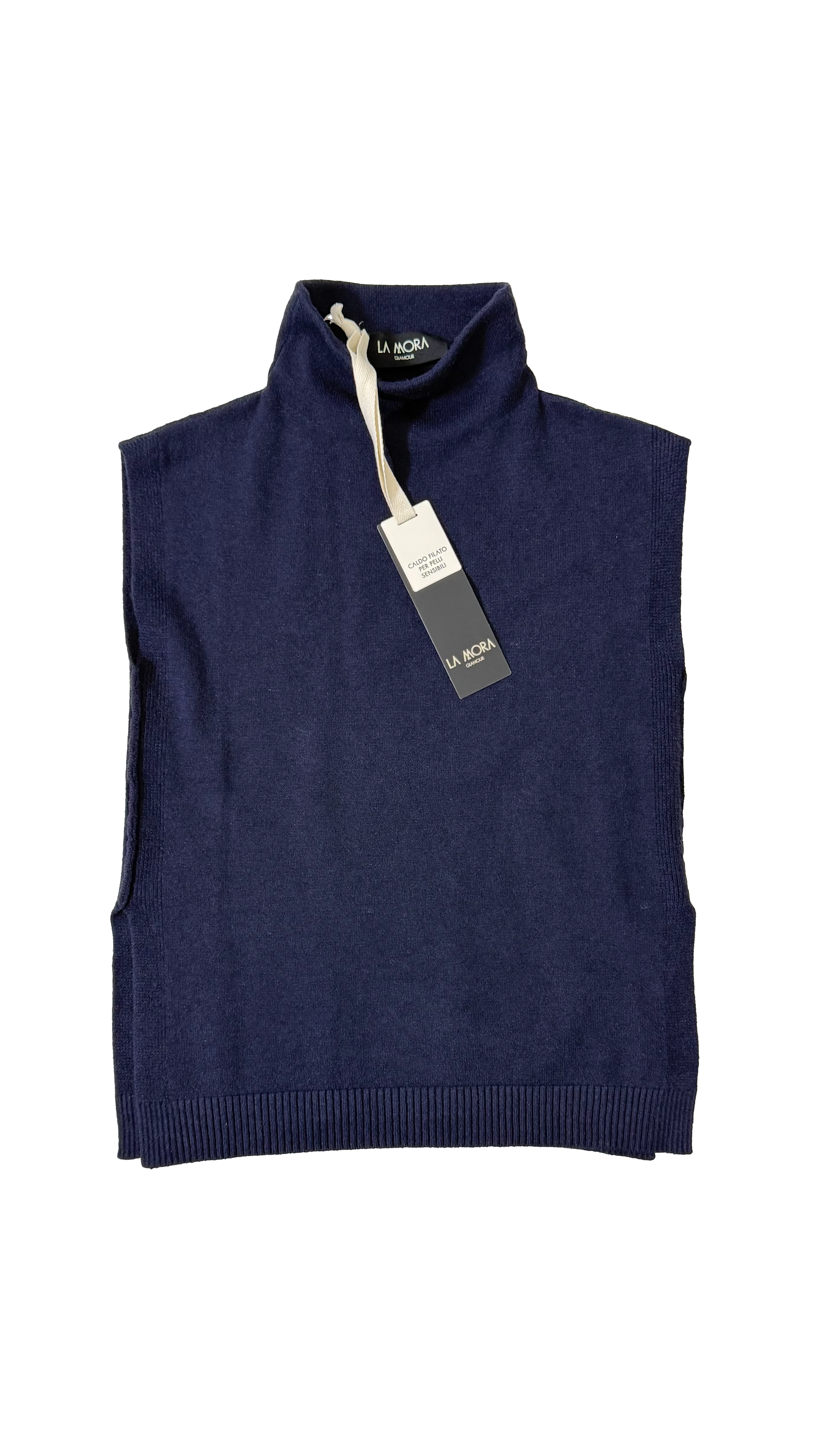 GILET COLLO ALTO IN CALDA VISCOSA