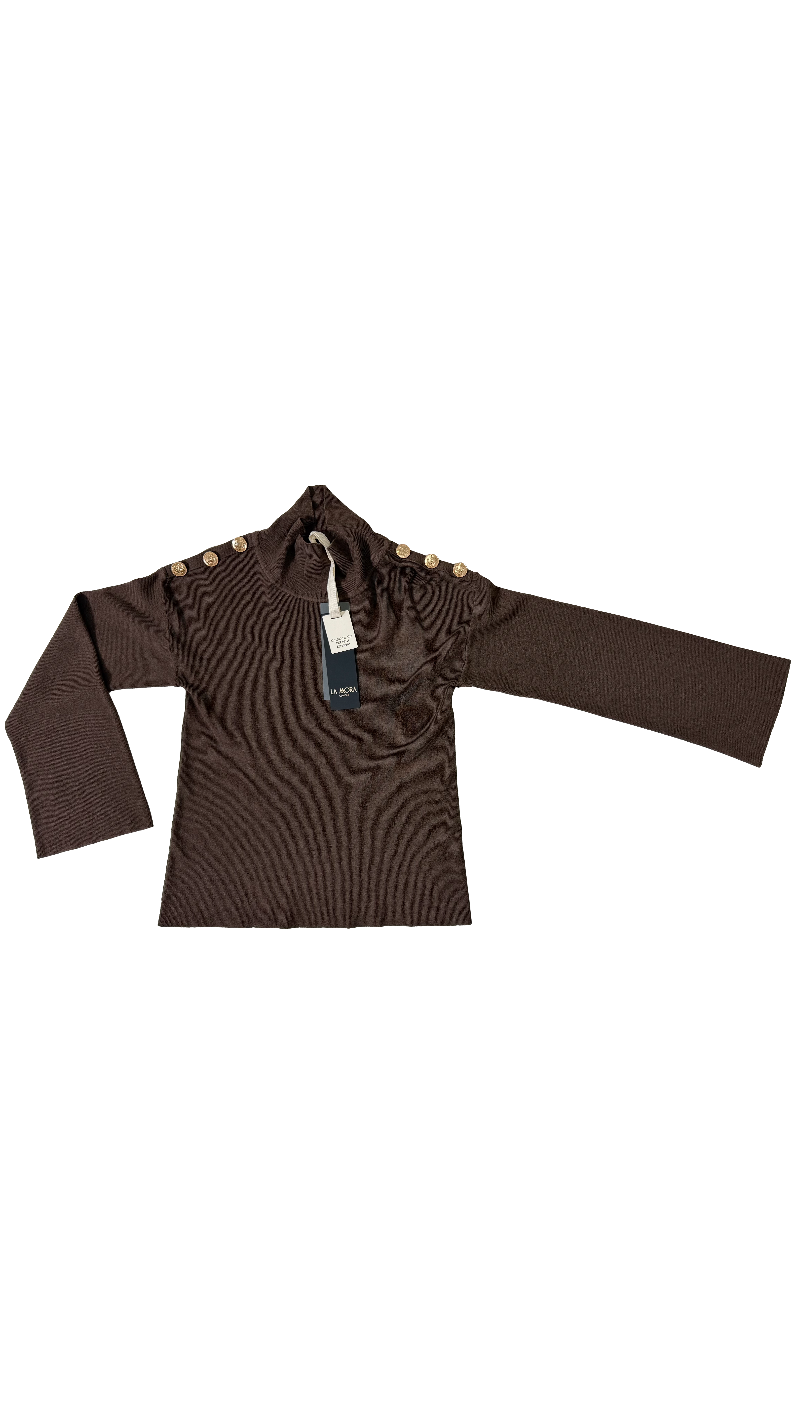 MAGLIONCINO CALDA VISCOSA BOTTONI SPALLE