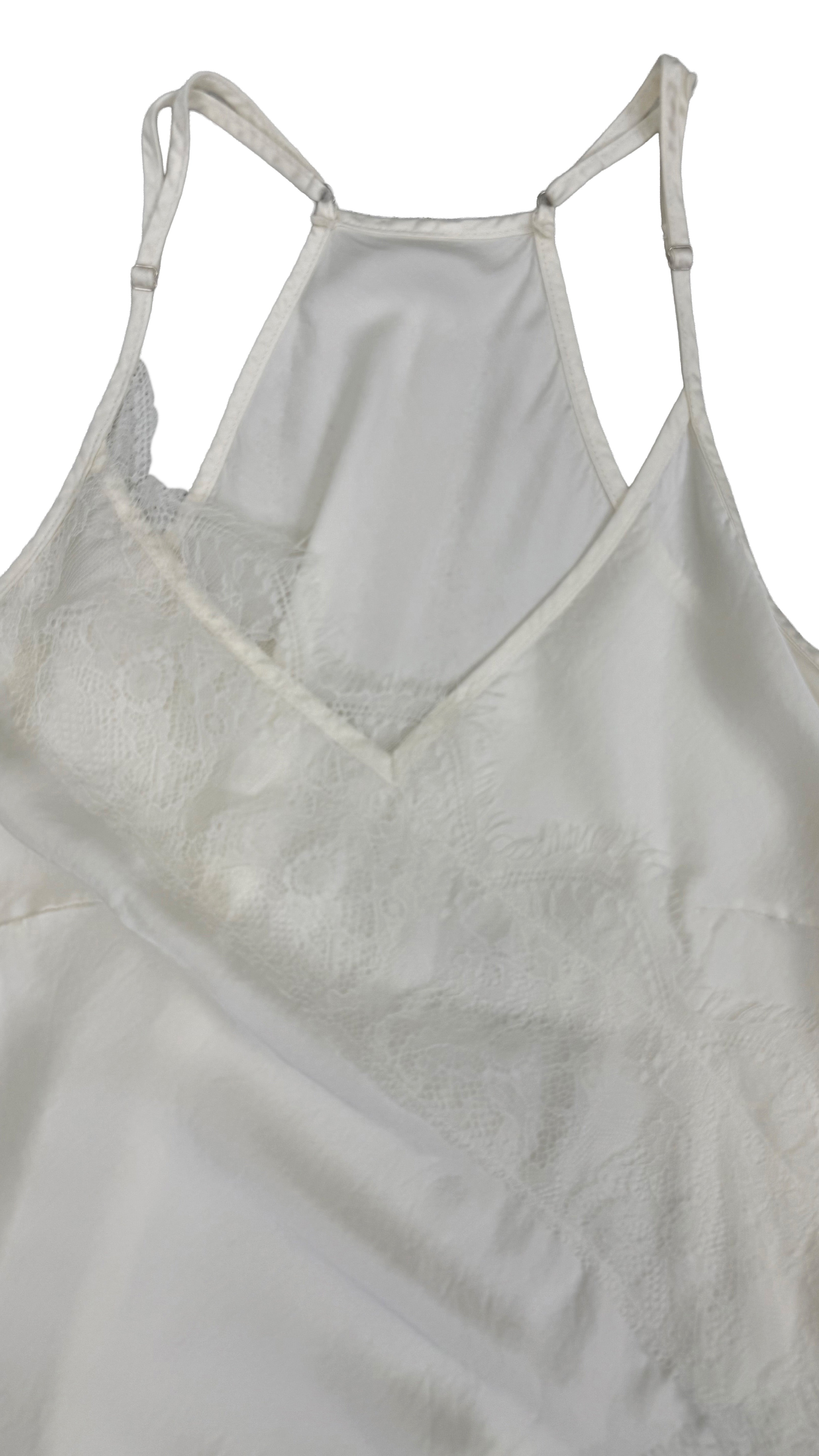 TOP ASIMMETRICO PIZZO IN TONO