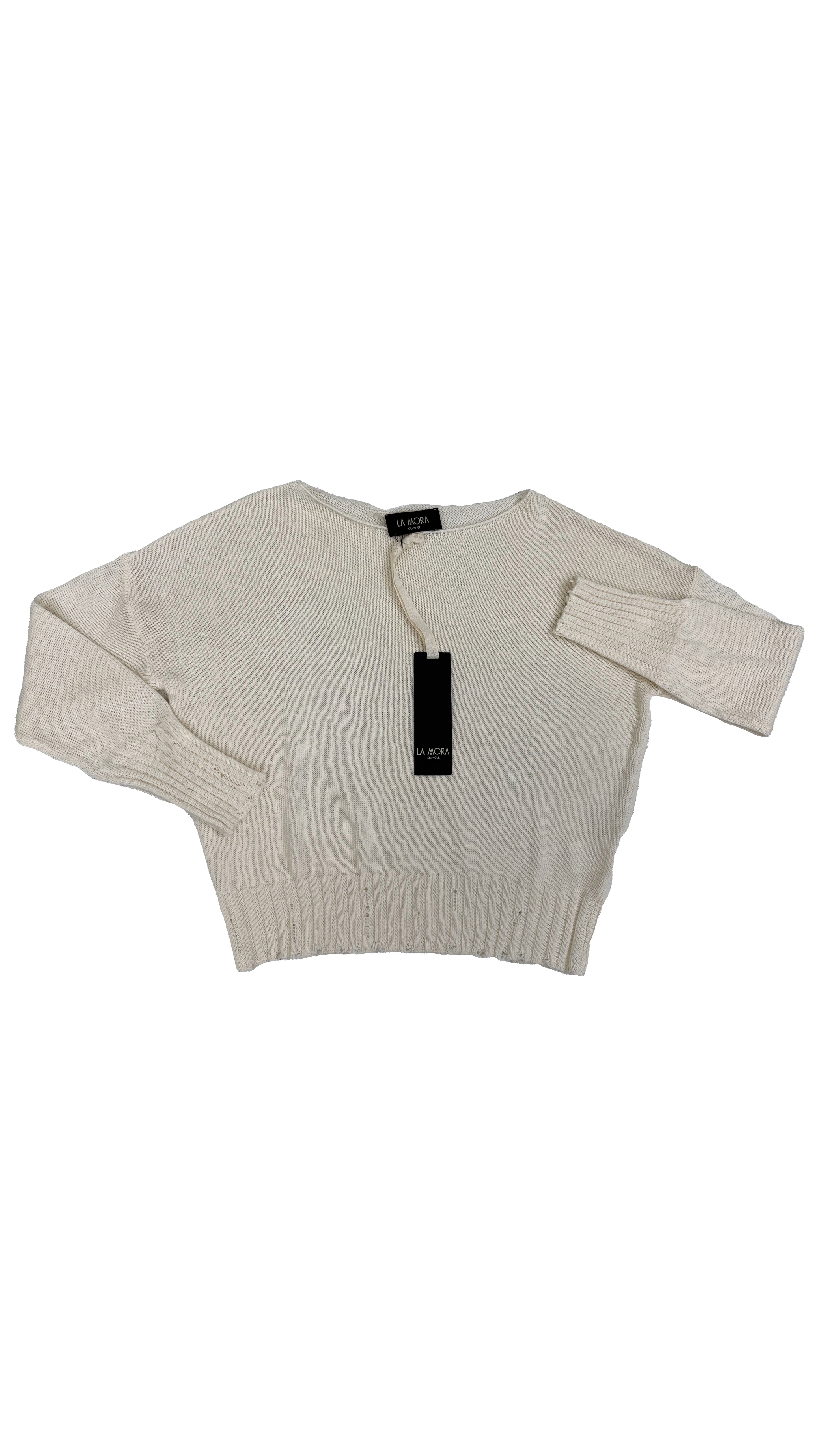 MAGLIA IN COTONE CON ROTTURE