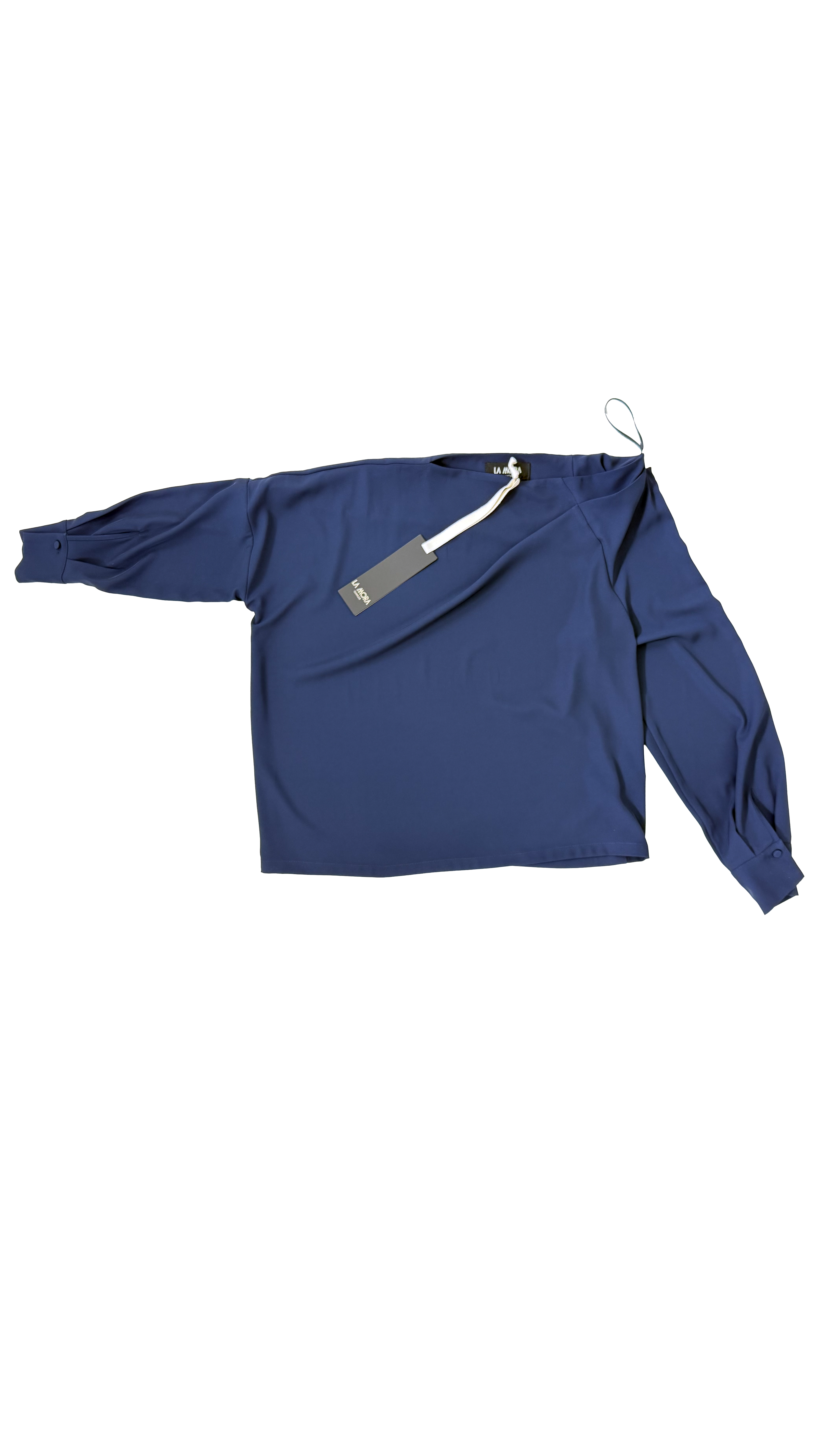 CAMICIA ASIMMETRICA LINEA QUADRATA IN CADY FLUIDO