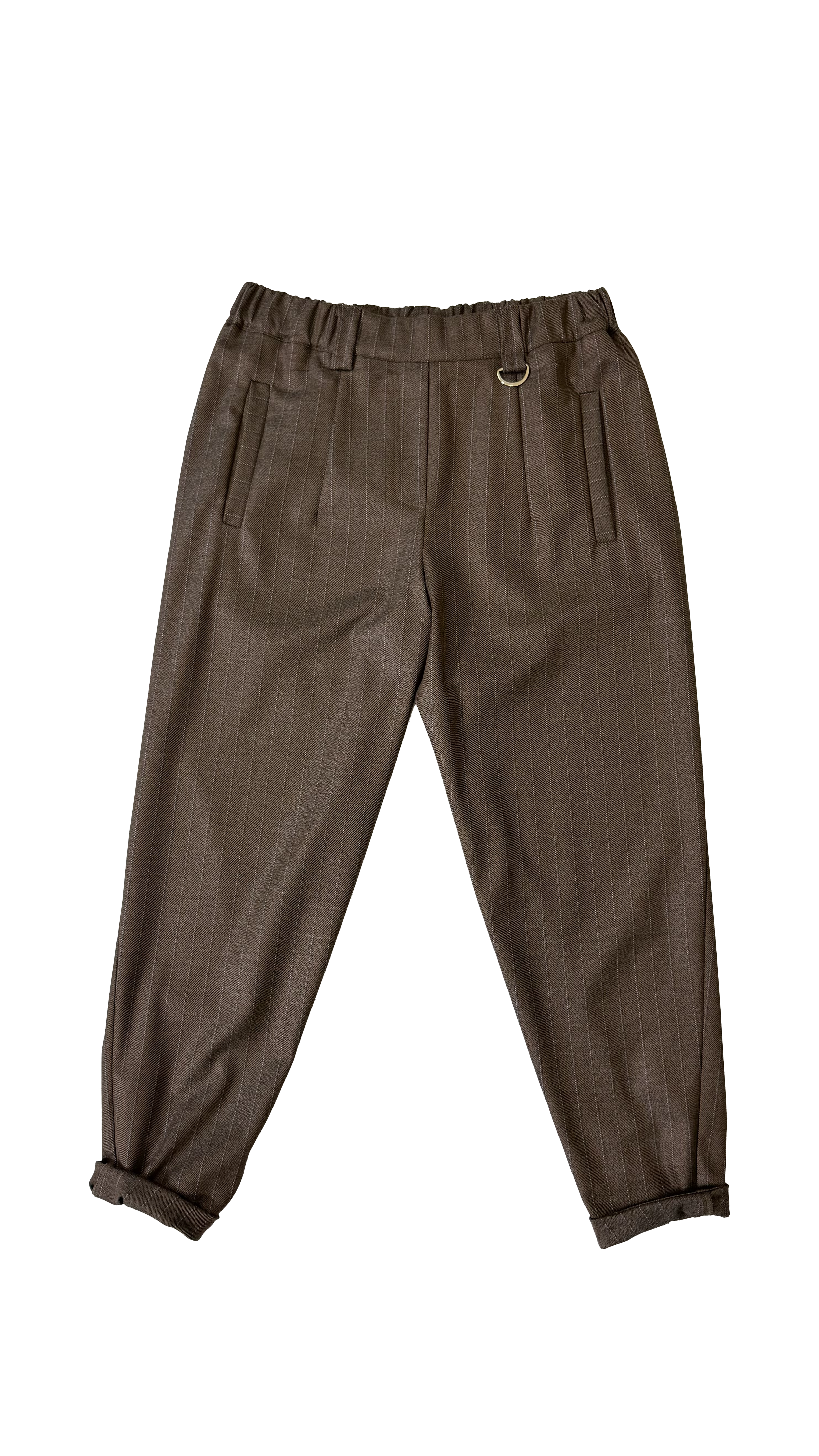 BAGGY CAVALLO BASSO IN FLANELLA GESSATA