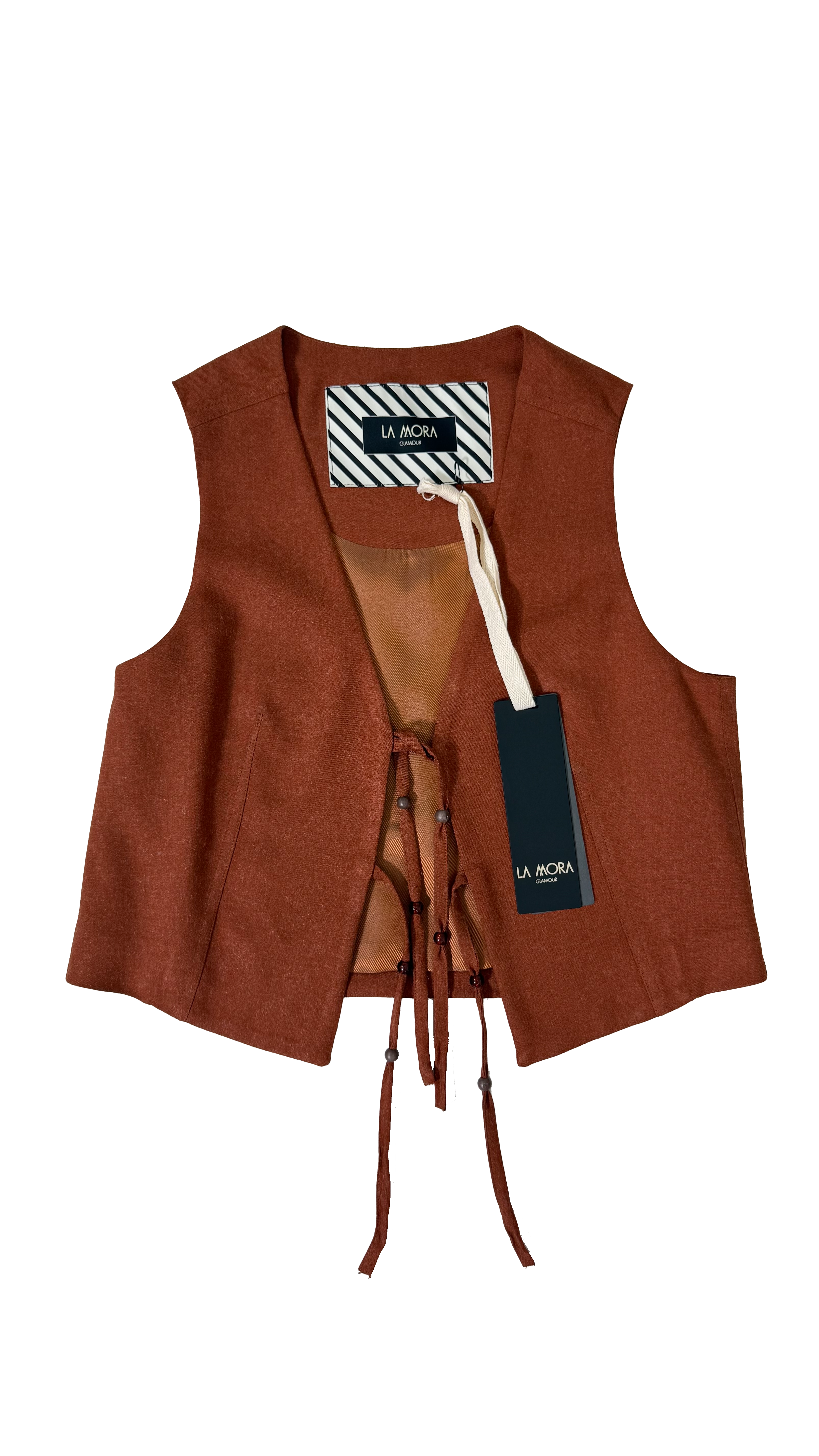 GILET IN FLANELLA SUPER ELASTICA CON LACCI