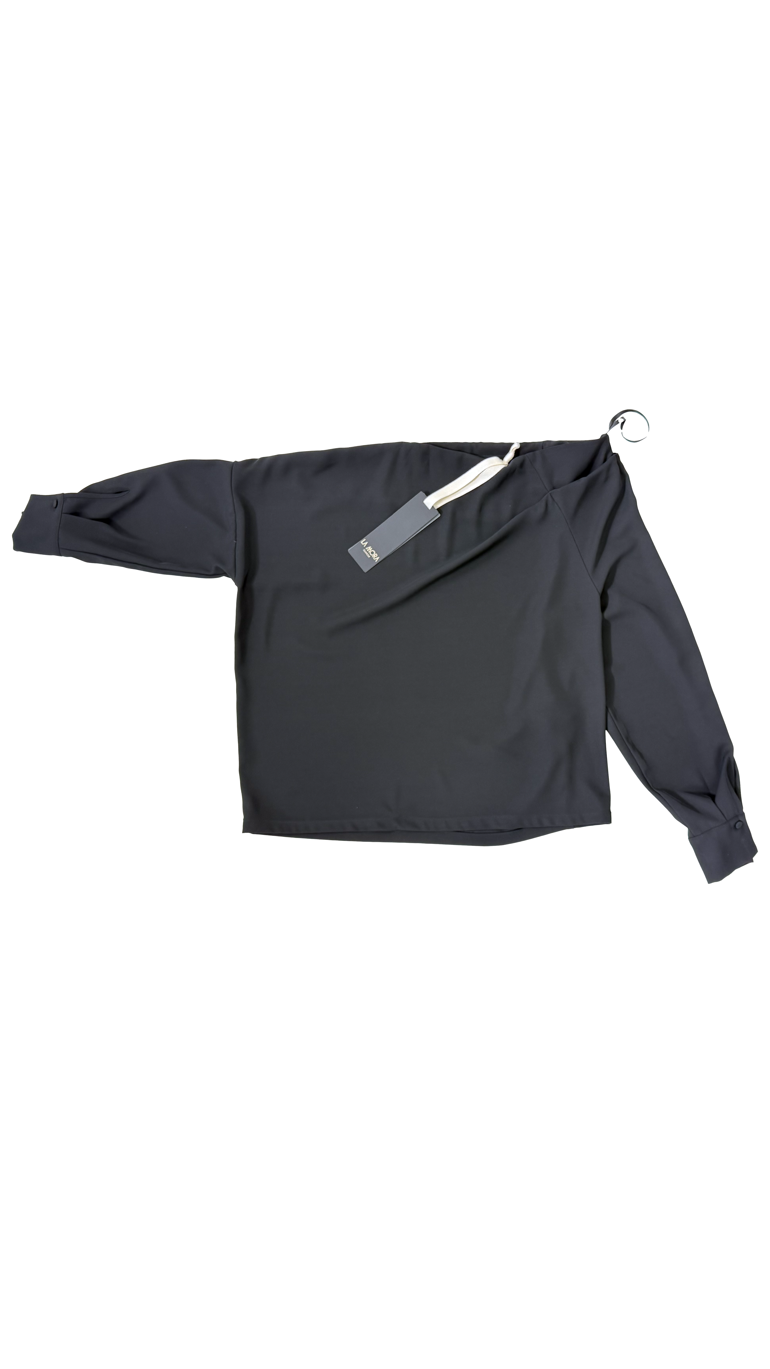 CAMICIA ASIMMETRICA LINEA QUADRATA IN CADY FLUIDO