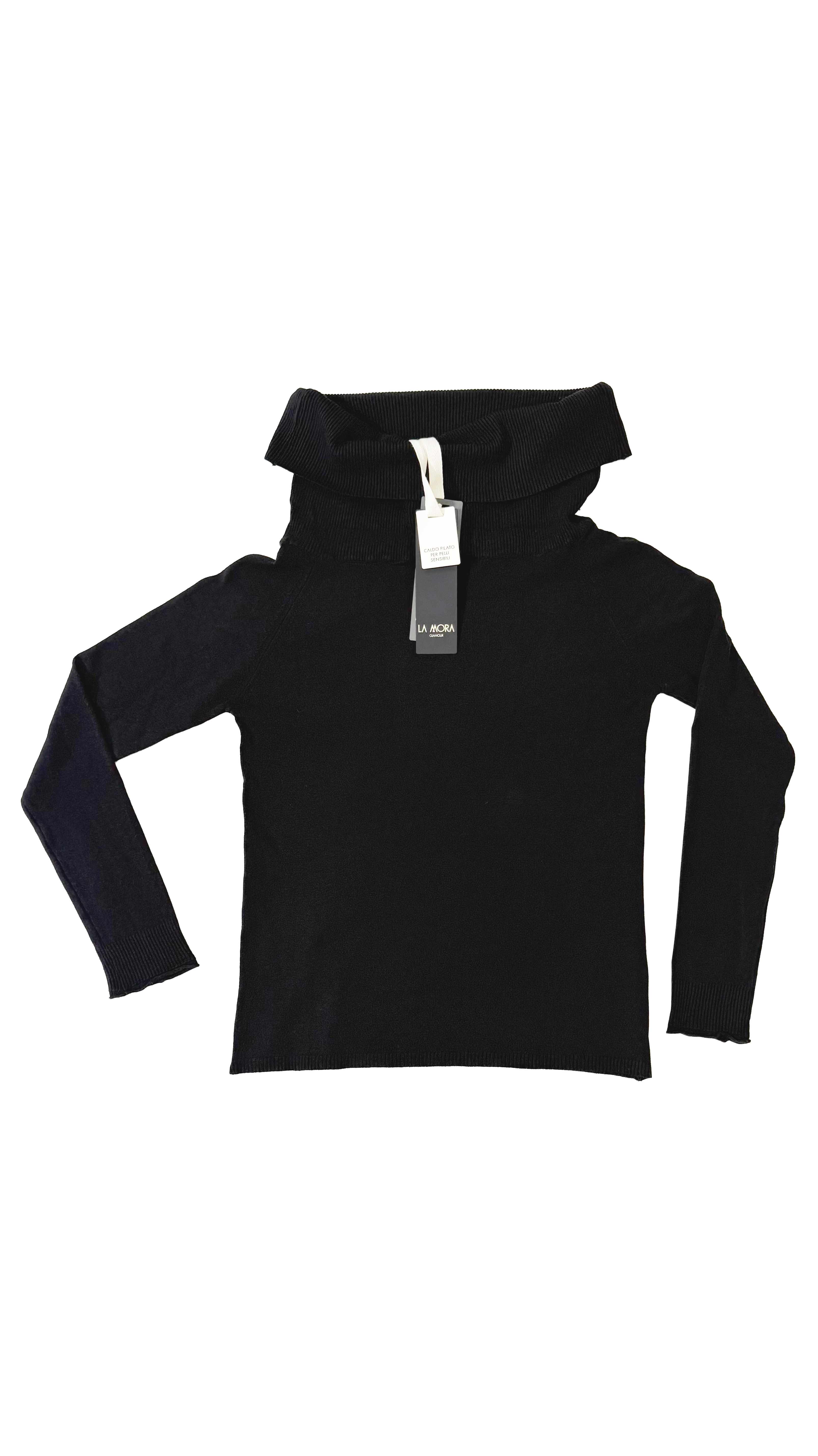 MAGLIA IN CALDA VISCOSA LINEA DRITTA COLLO SHIFFER