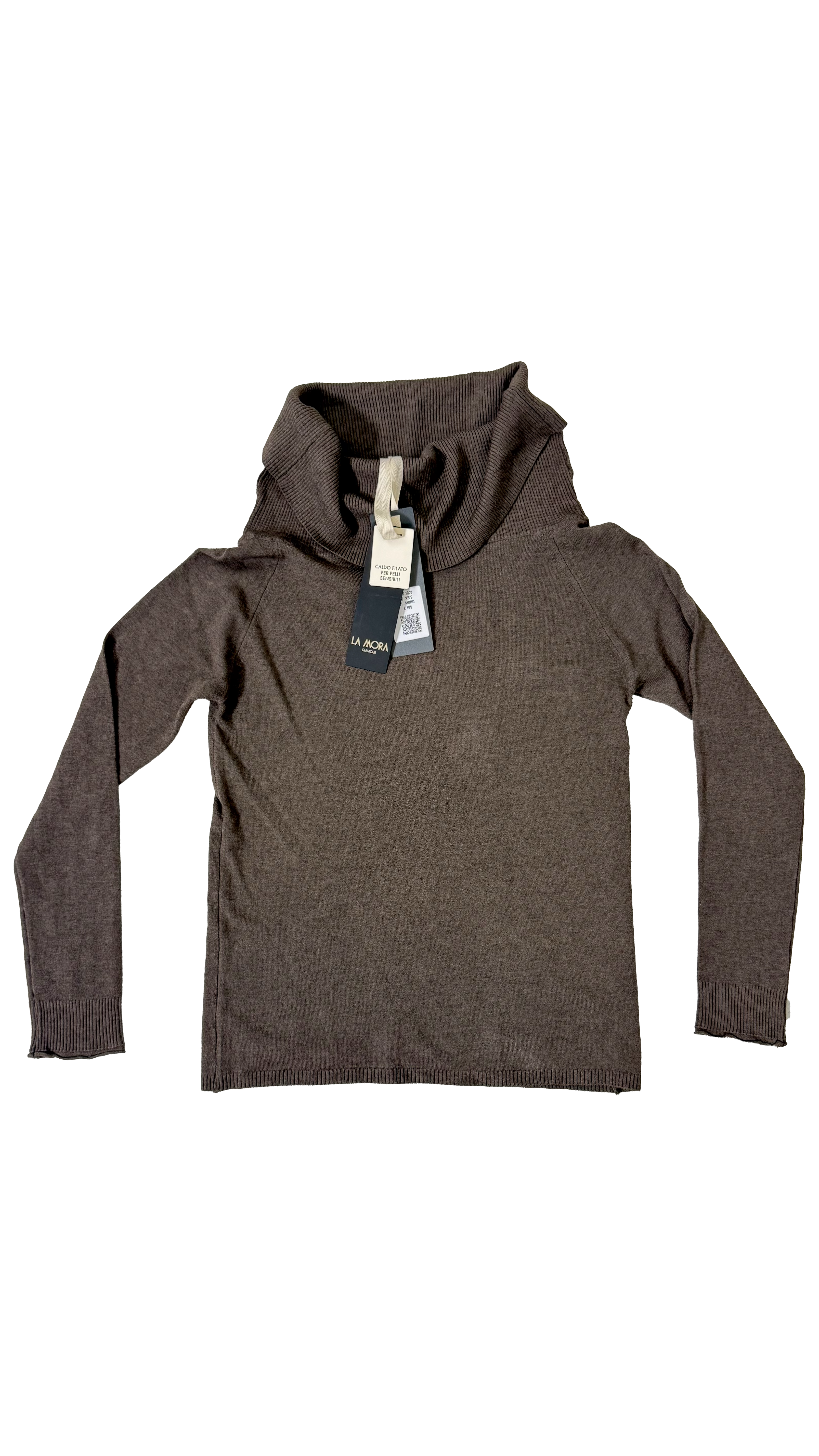 MAGLIA IN CALDA VISCOSA LINEA DRITTA COLLO SHIFFER