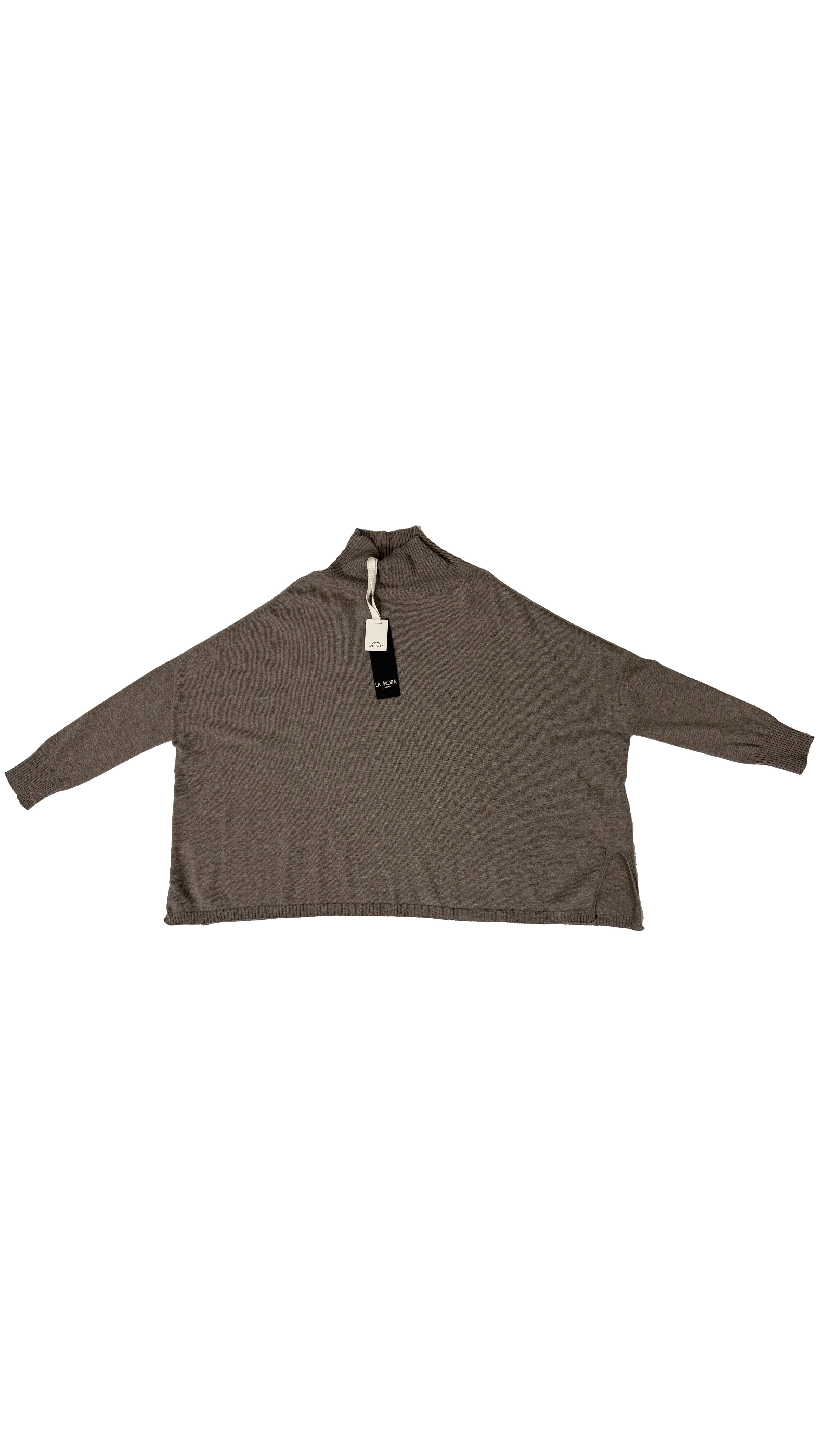 MAGLIA AMPIA IN MISTO CASHMERE CON COLLO ALTO