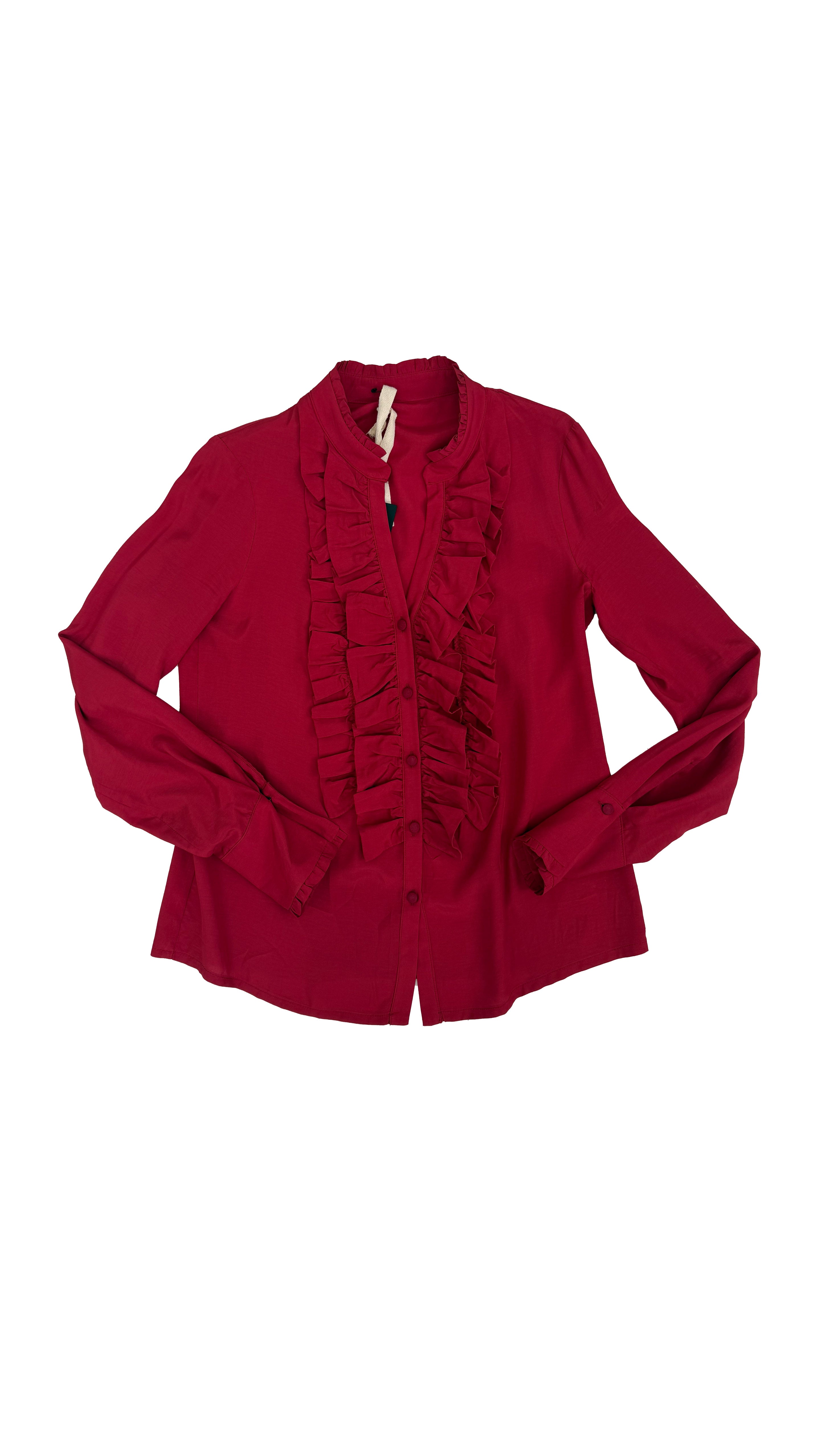 CAMICIA IN VISCOSA CON ROUCHES