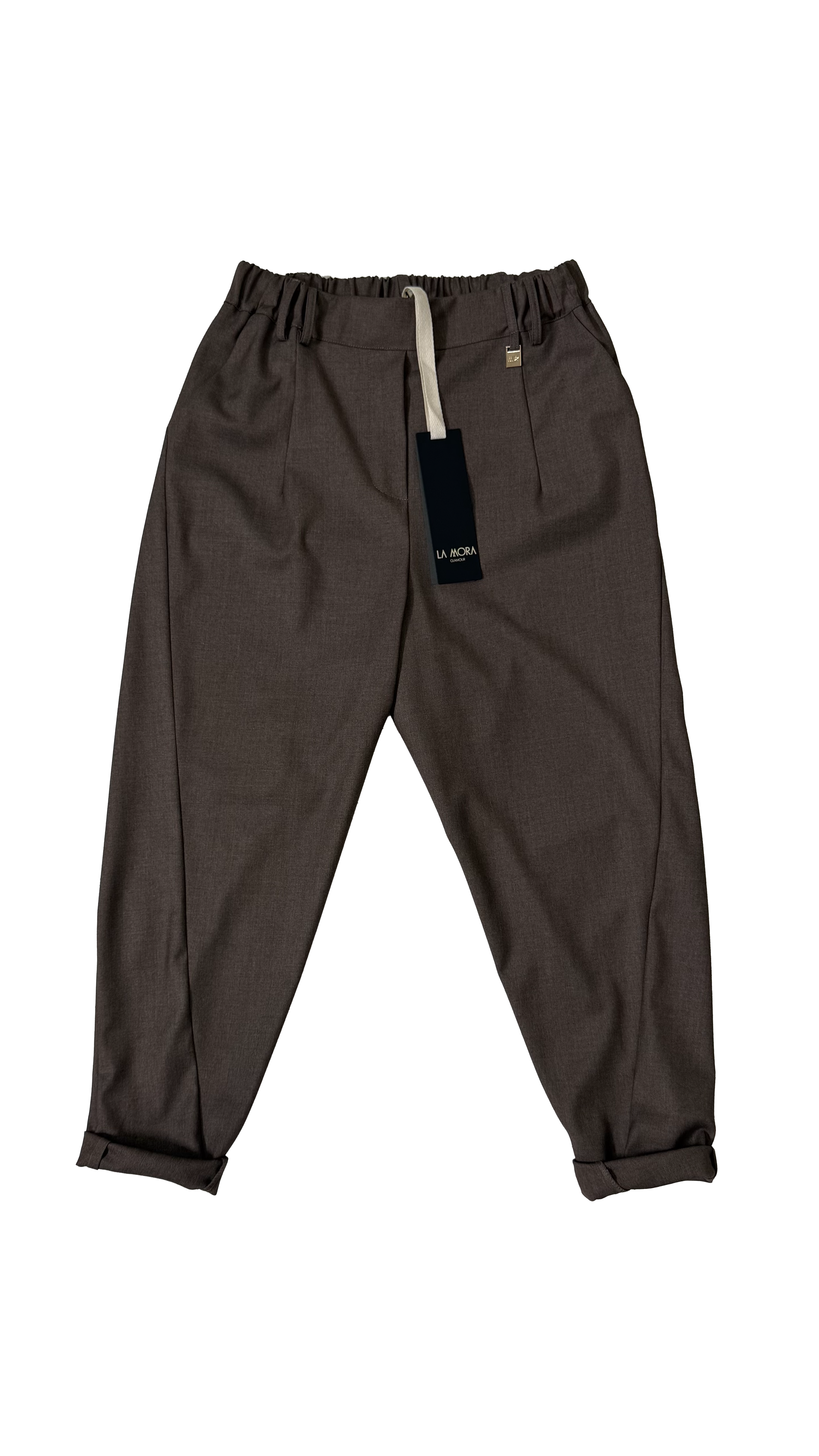 BAGGY CAVALLO BASSO IN FLANELLA PETTINATA