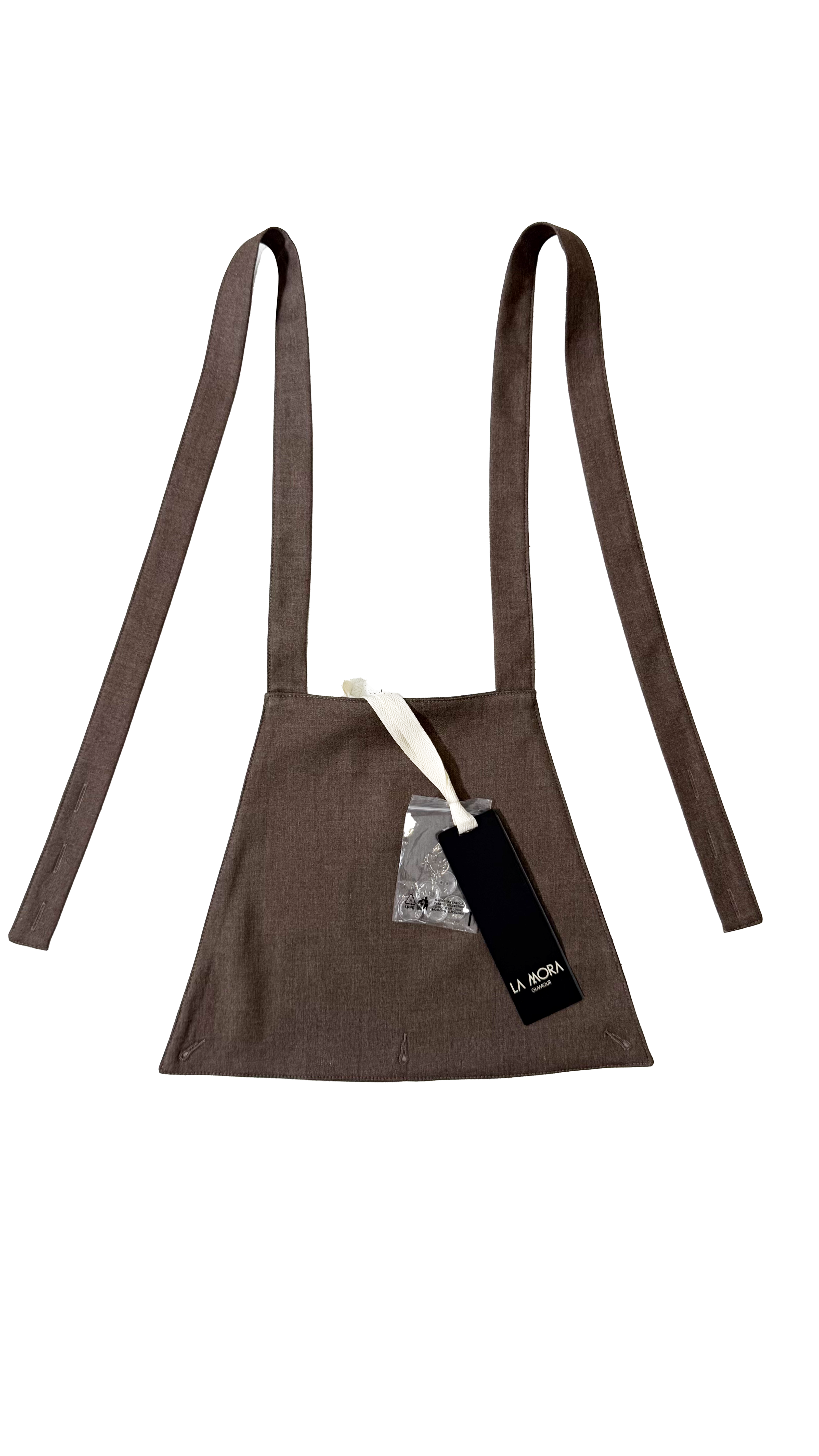 PETTORINA PER EFFETTO SALOPETTE IN FLANELLA PETTINATA