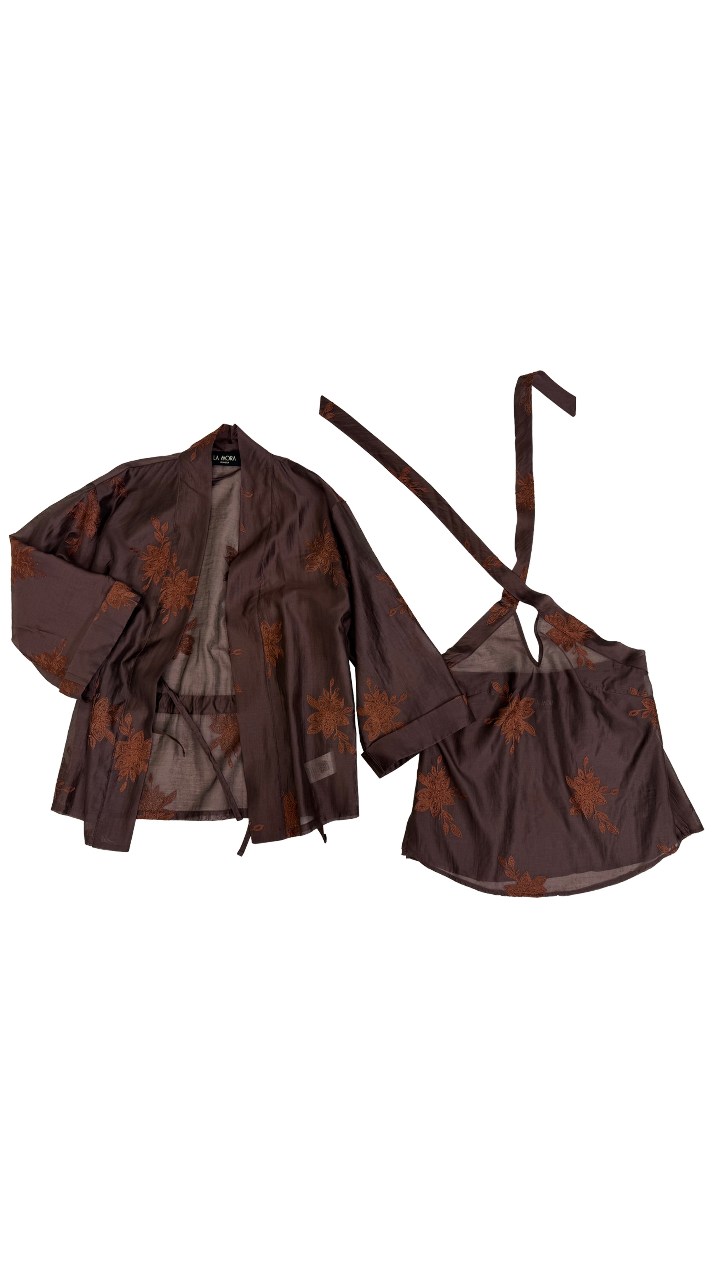 KIMONO TWINSET IN VOILE RICAMATO