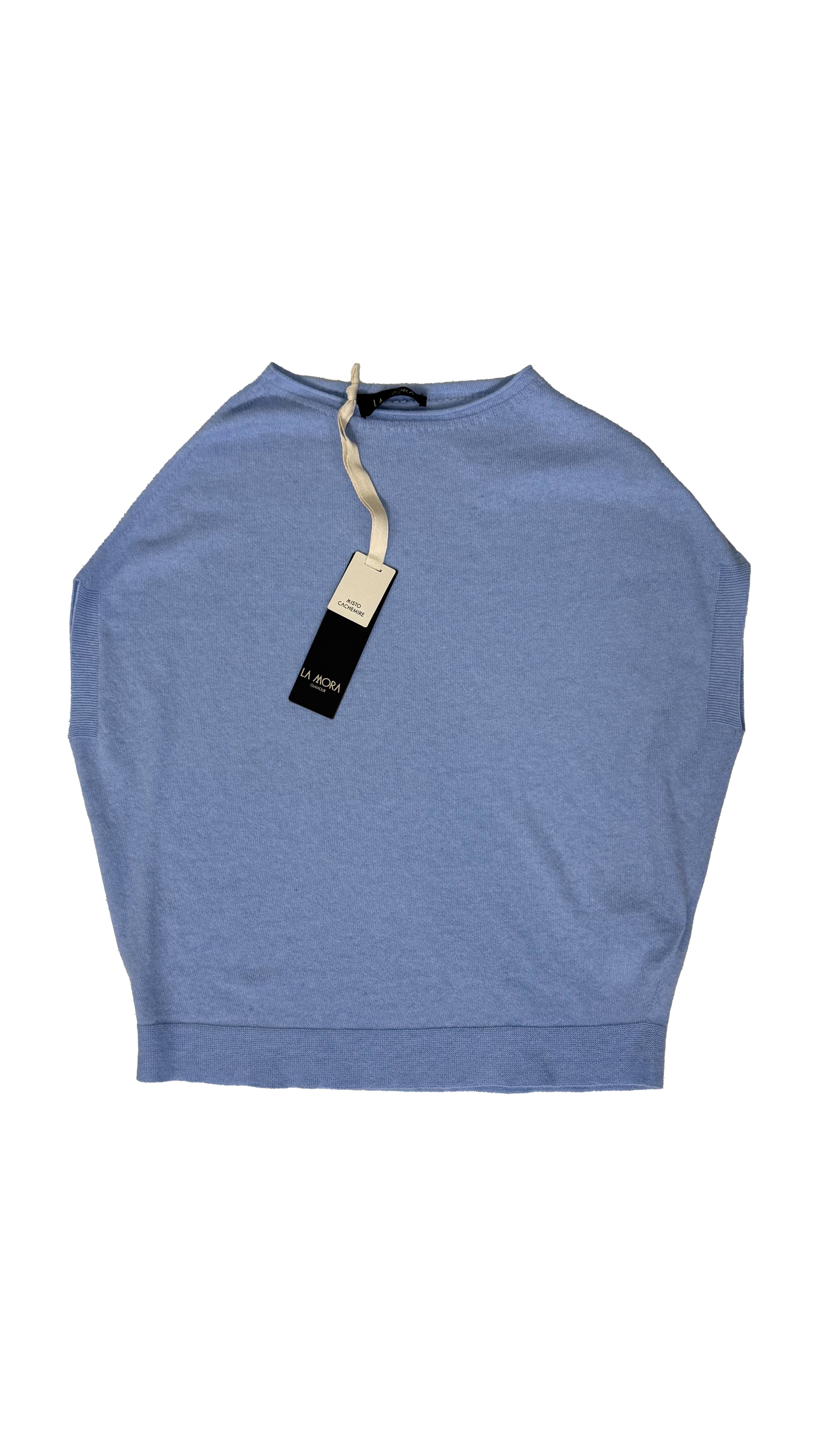 MAGLIA GILET CON MANICA SCESA IN MISTO CASHMERE