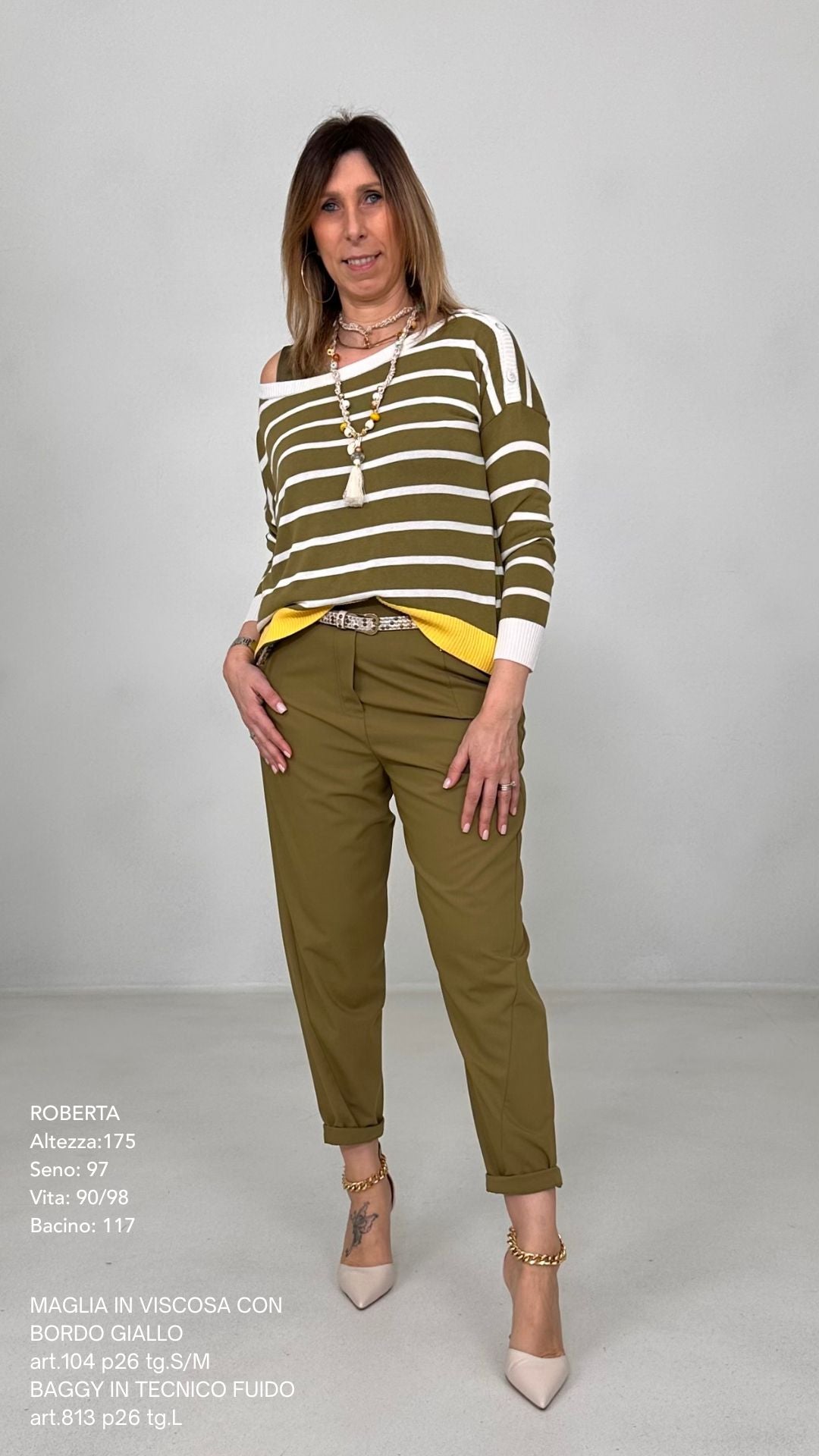 MAGLIA IN VISCOSA CON BORDO GIALLO