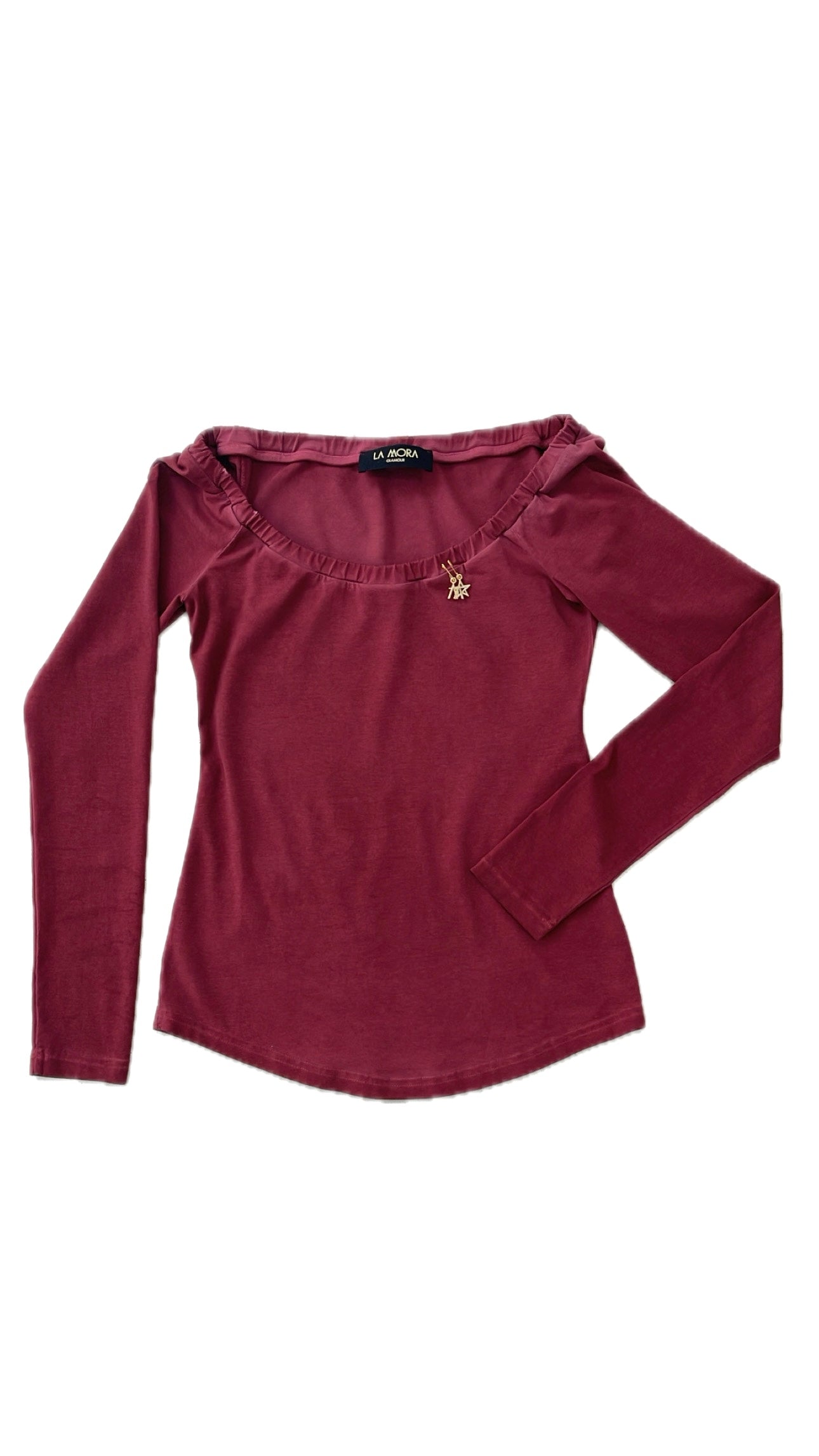 SHIFFER MANICA LUNGA JERSEY DI COTONE ELASTICO COLD DYE