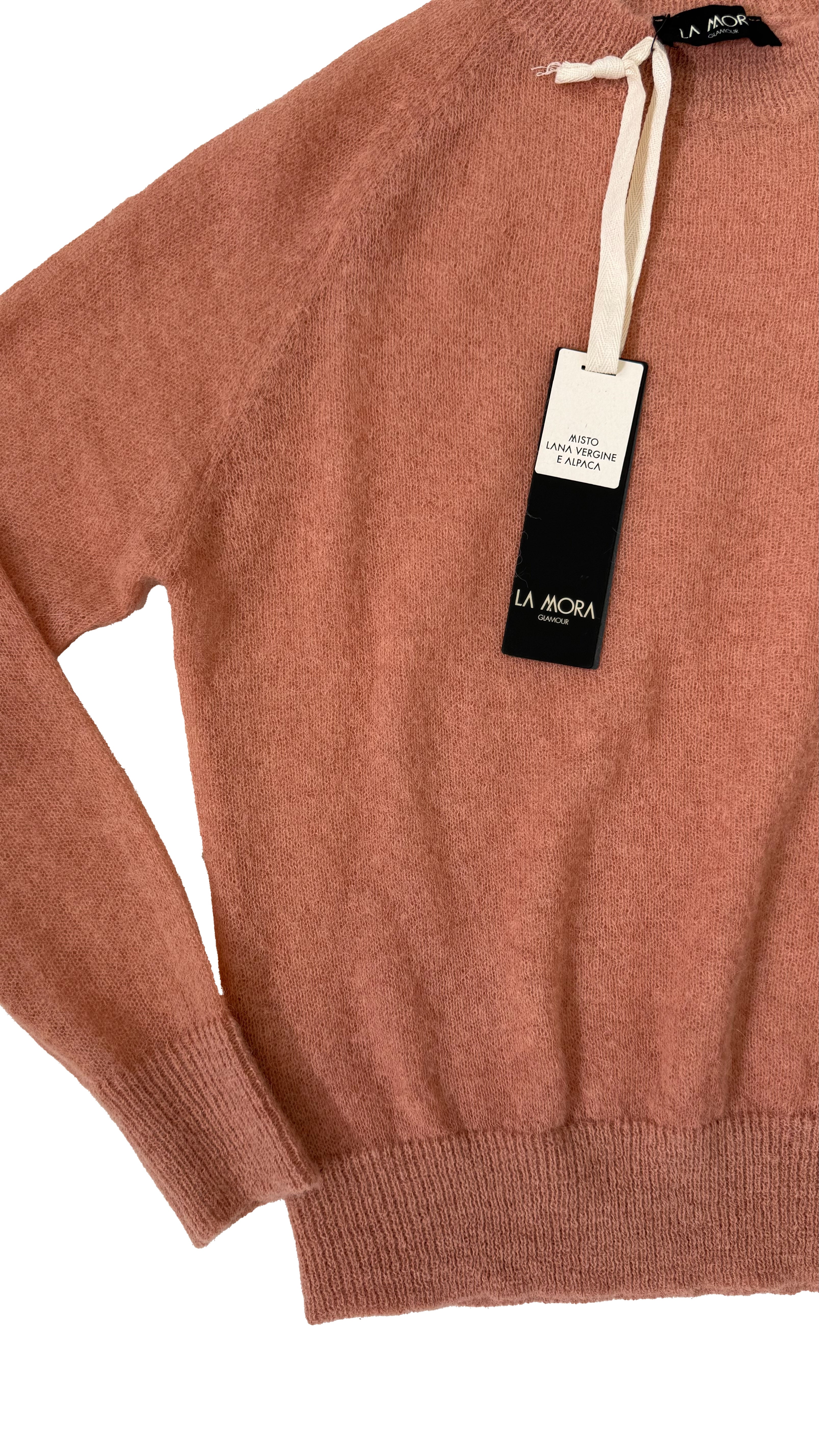 MAGLIA QUADRATA LEGGERA IN MISTO ALPACA