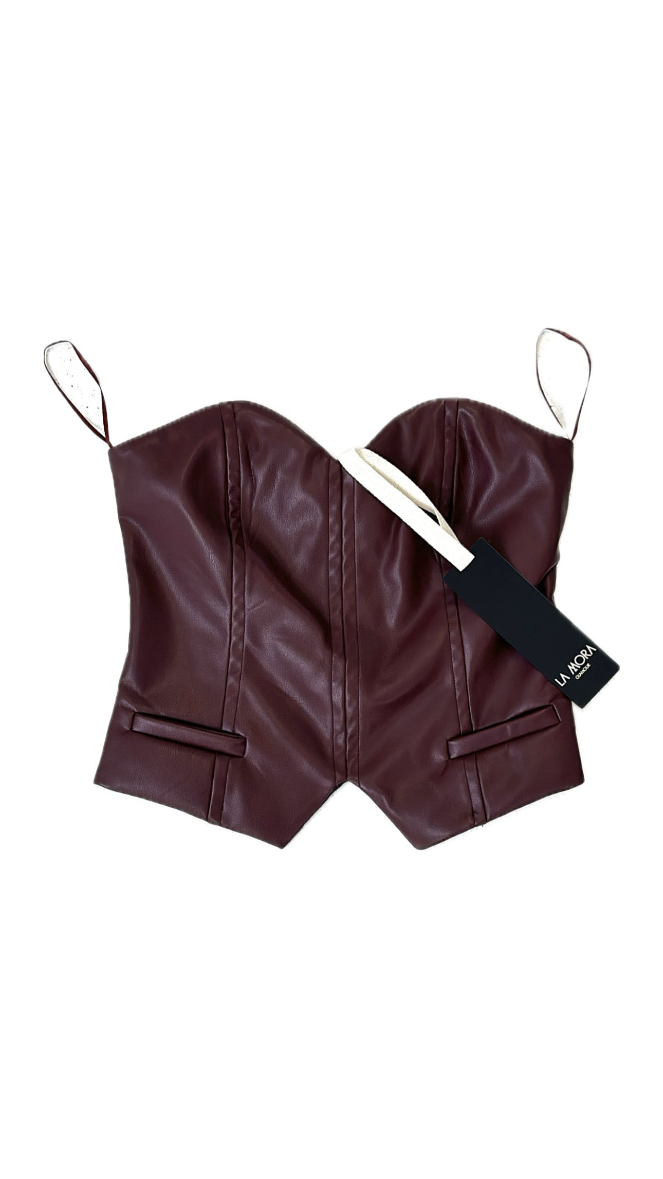 BUSTINO IN FINTA PELLE OPACA