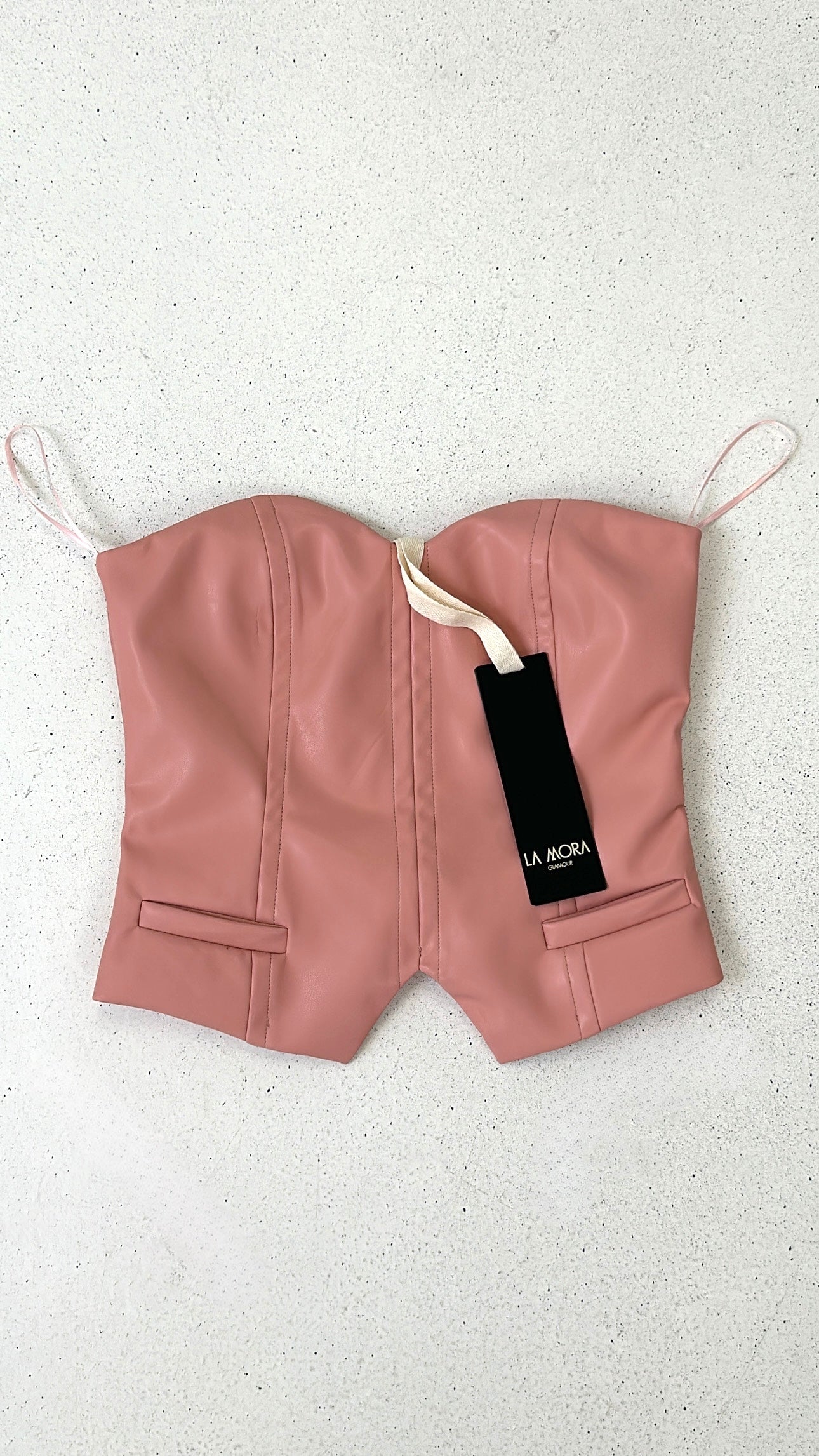 BUSTINO IN FINTA PELLE OPACA