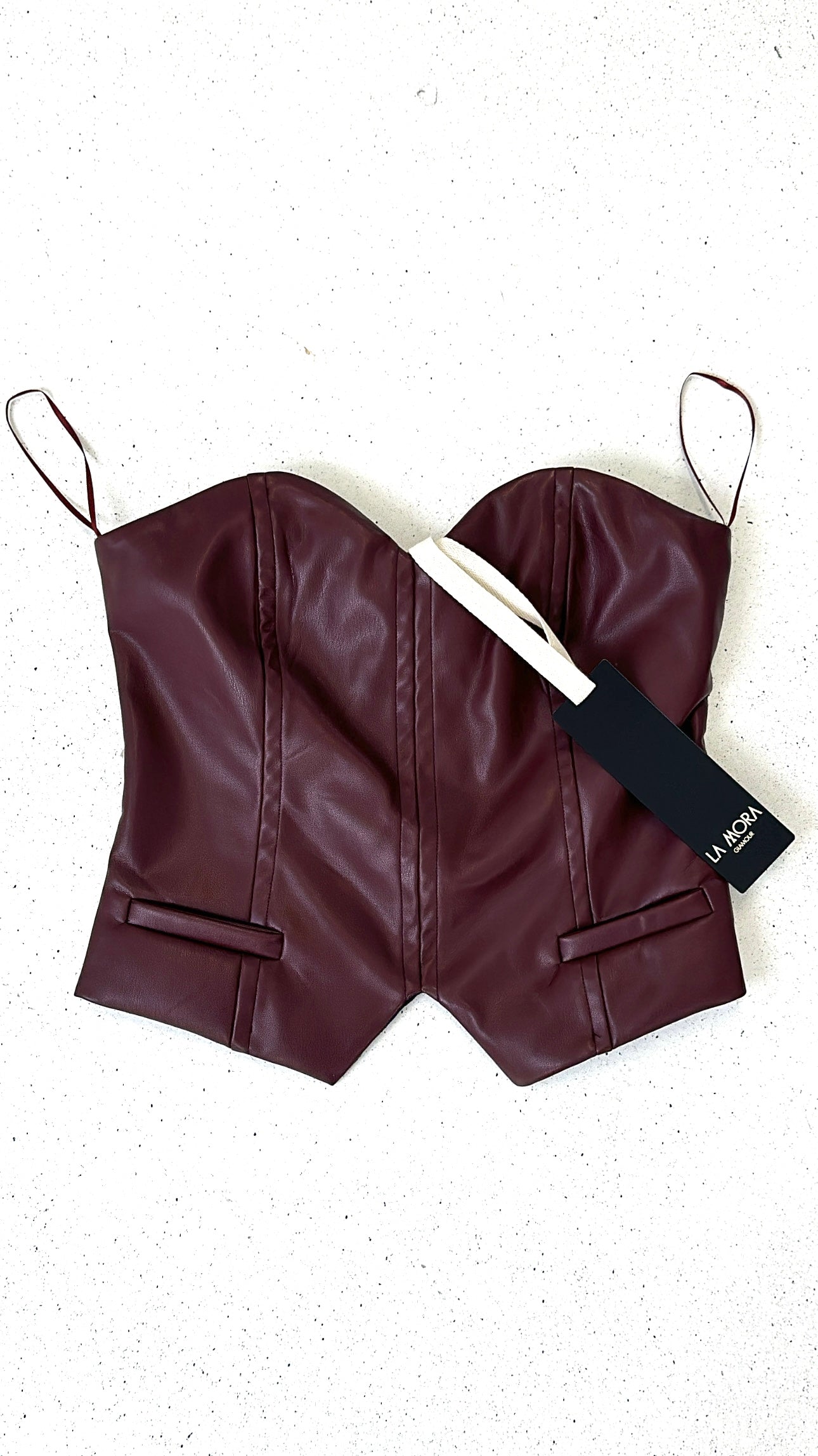 BUSTINO IN FINTA PELLE OPACA