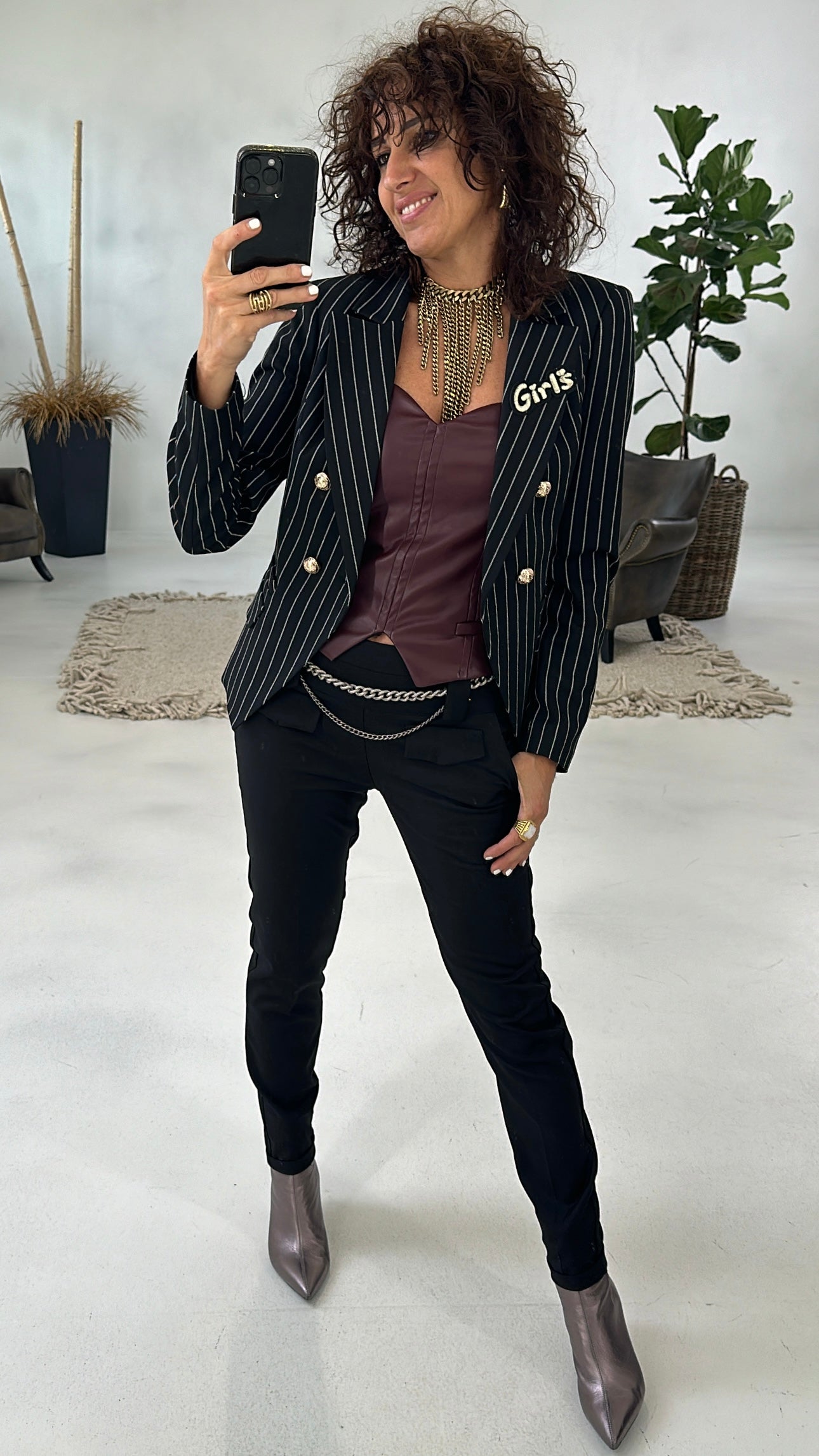 BUSTINO IN FINTA PELLE OPACA