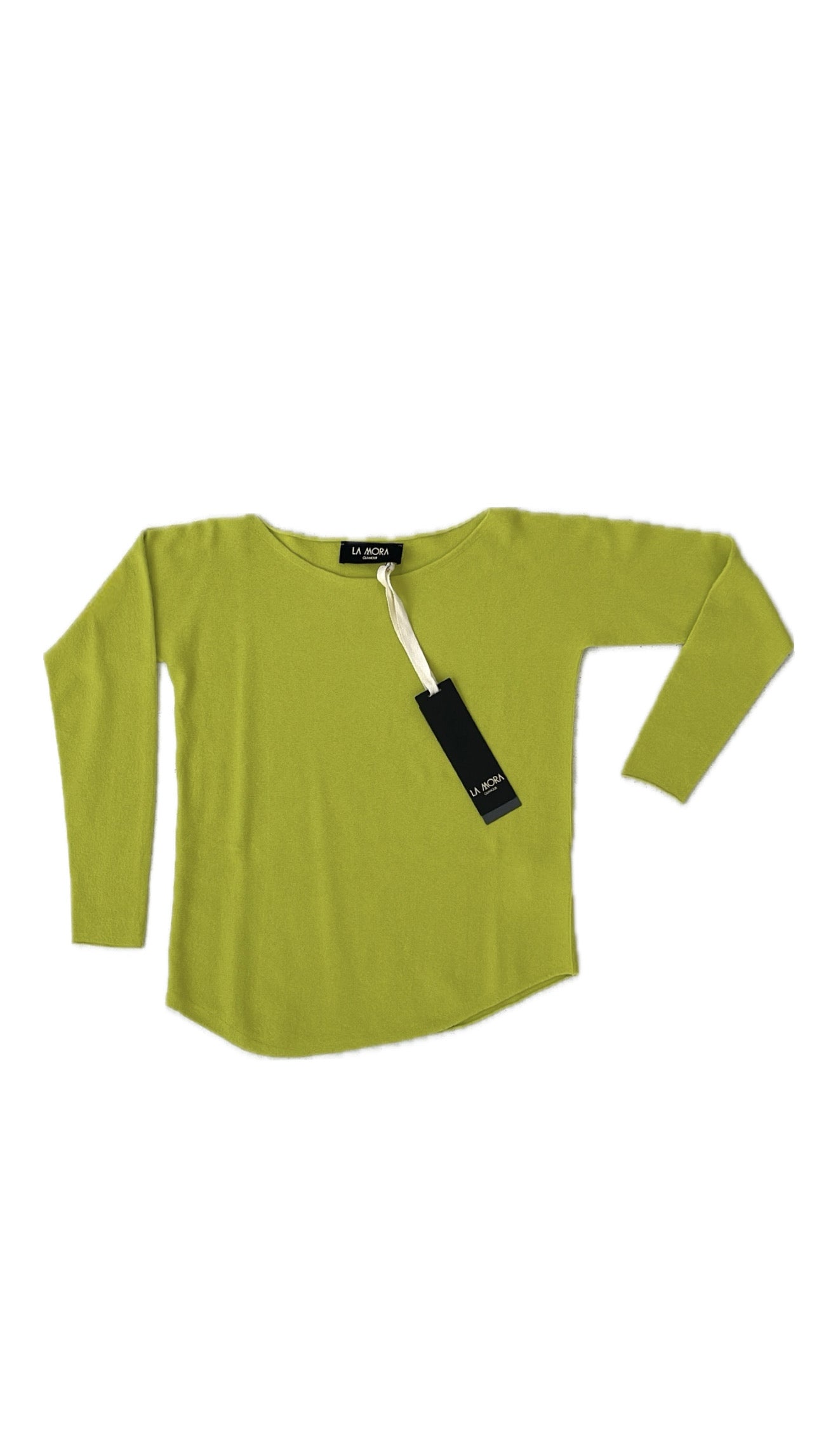 CEDRO T-SHIRT BASICA IN CALDA VISCOSA MANICA LUNGA E SCOLLO A BARCHETTA