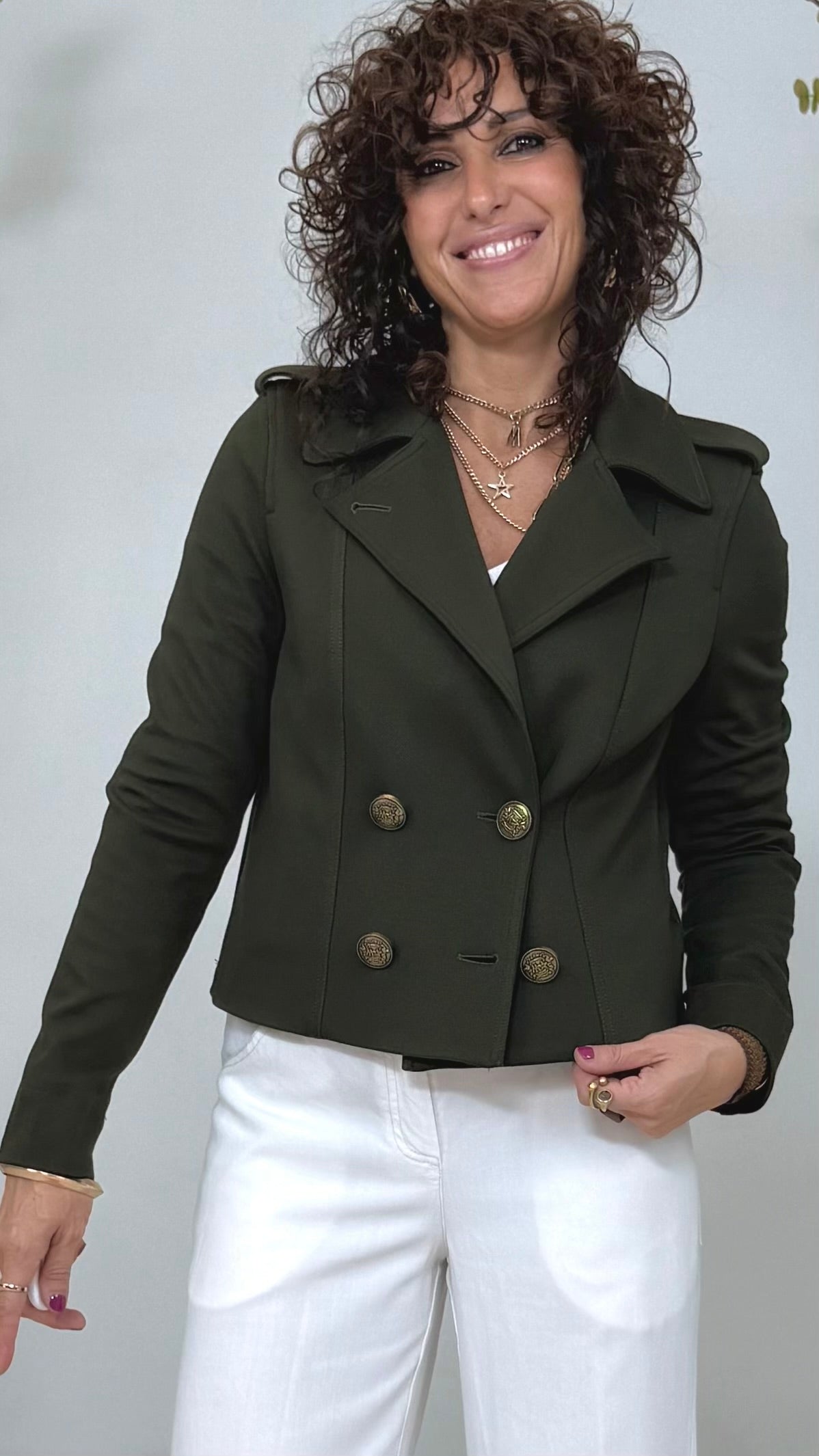 GIACCA SPENCER ALAMARI IN ROMA TWILL