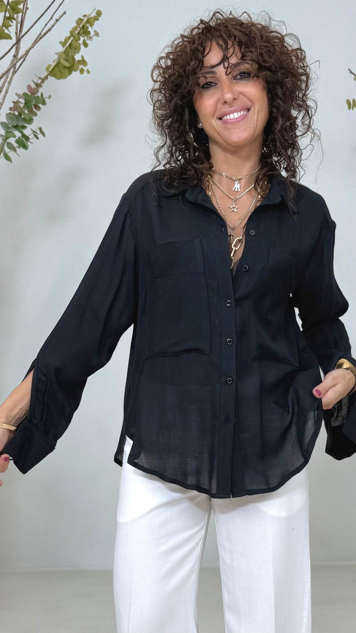 CAMICIA A UOMO IN GARZA VISCOSA LANA