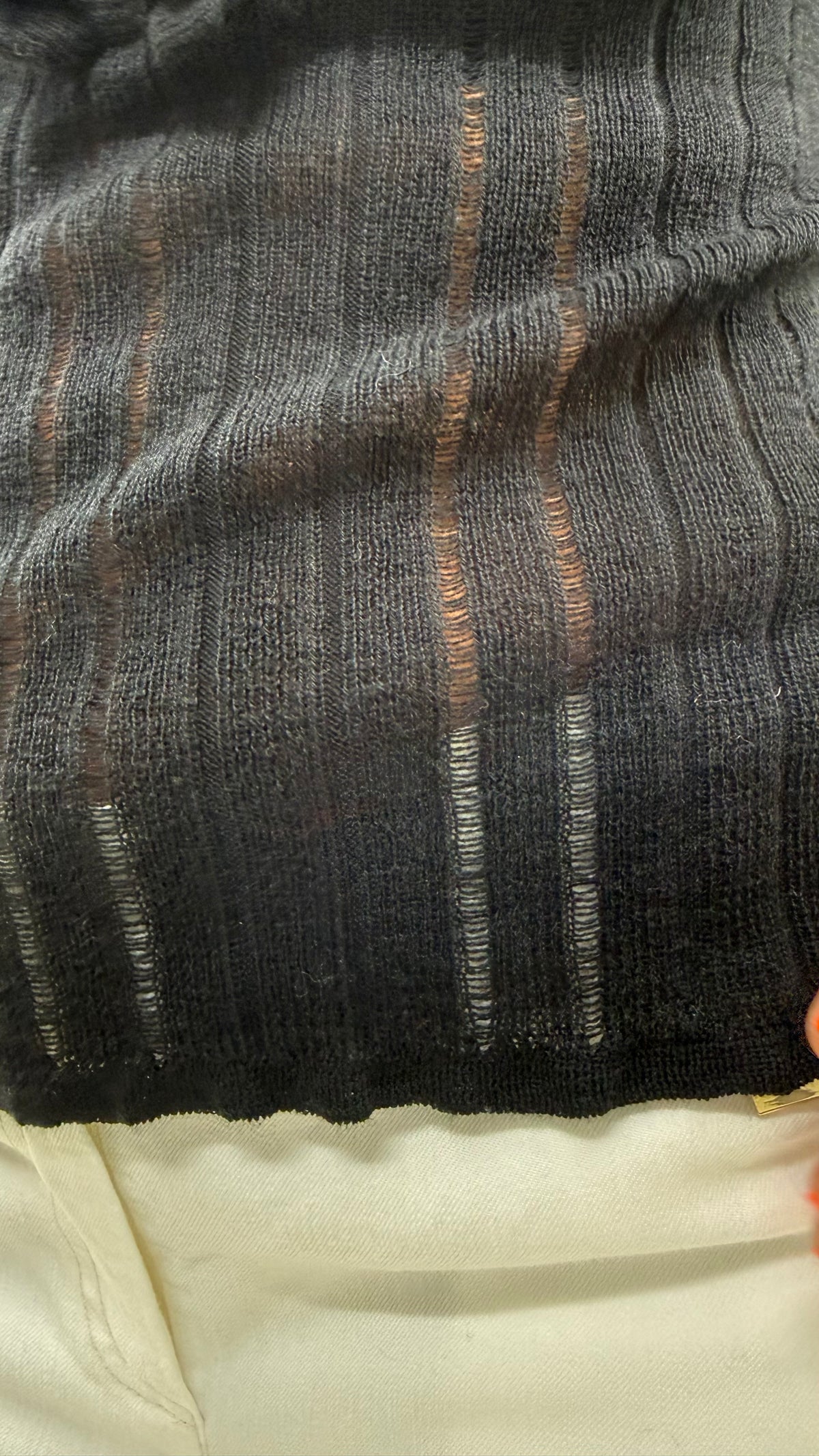 MAGLIA ROUCHES SCOLLO IN MERINOS