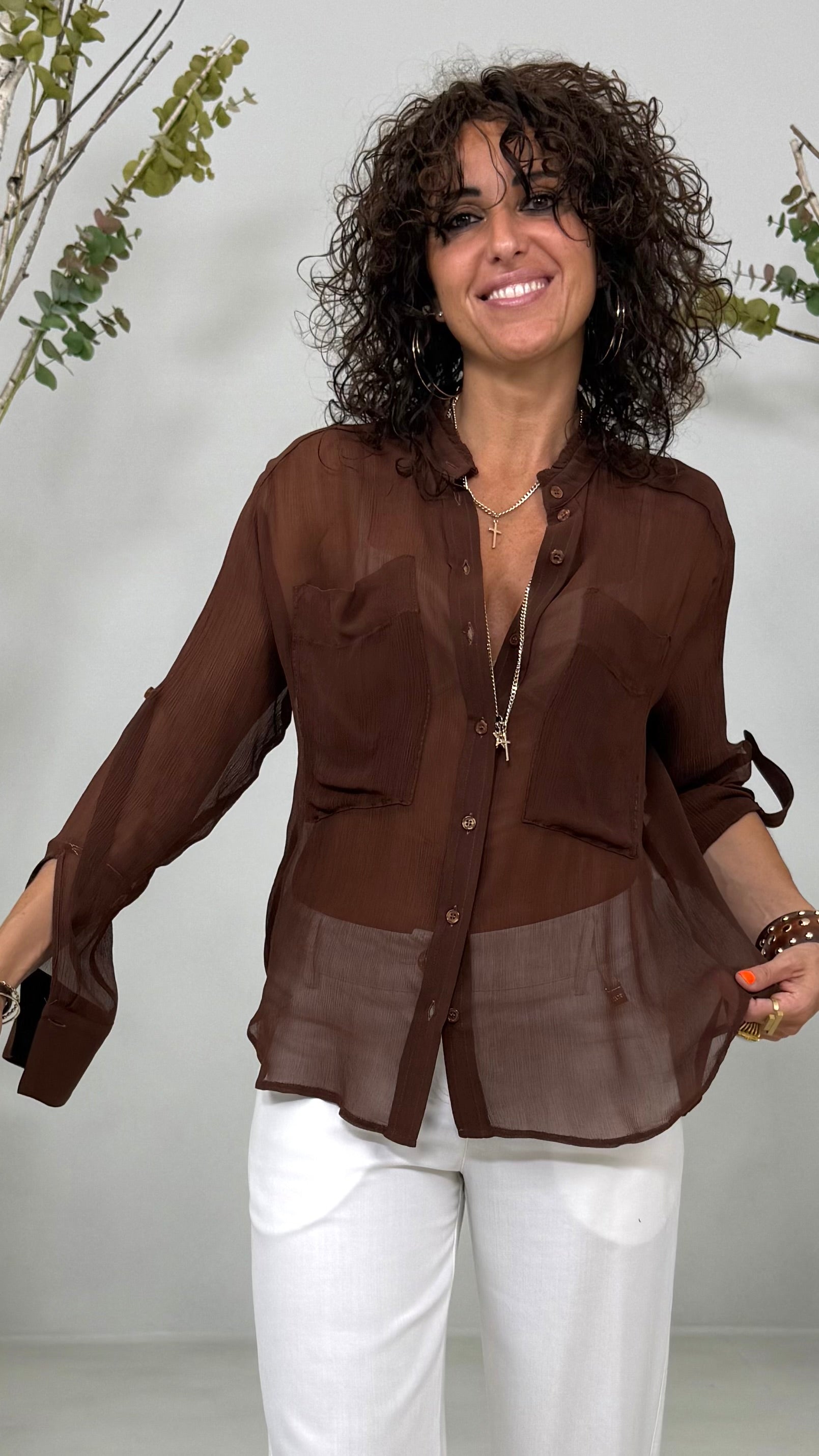 CAMICIA LINEA A UOMO IN CREPONNE VISCOSA