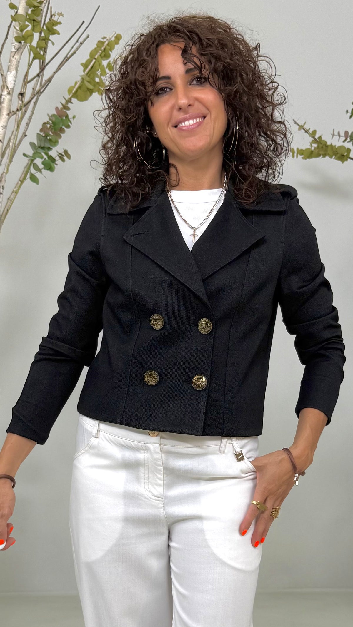 SPENCER ALAMARI IN TWILL PUNTO MAGLIA
