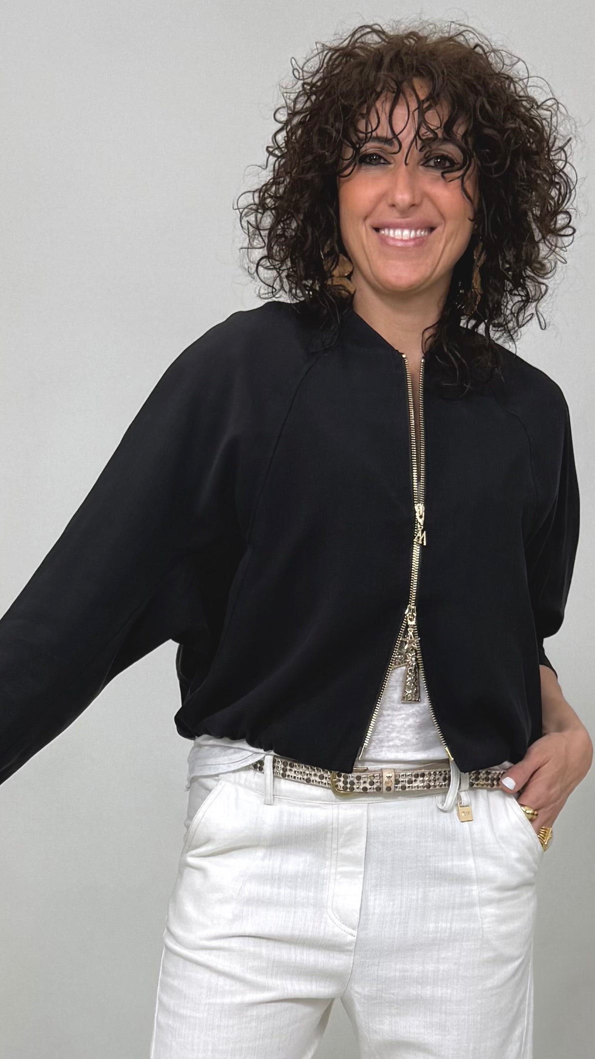 BOMBER LEGGERO ARRICCIO FONDO EFFETTO CUPRO