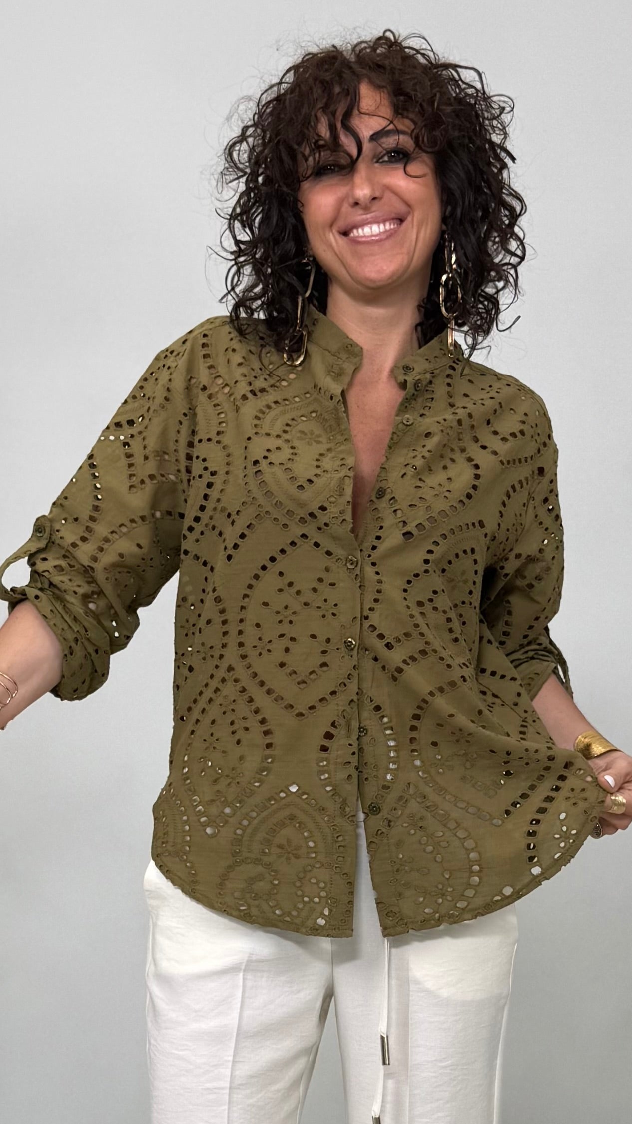 CAMICIA LINEA A UOMO IN SANGALLO