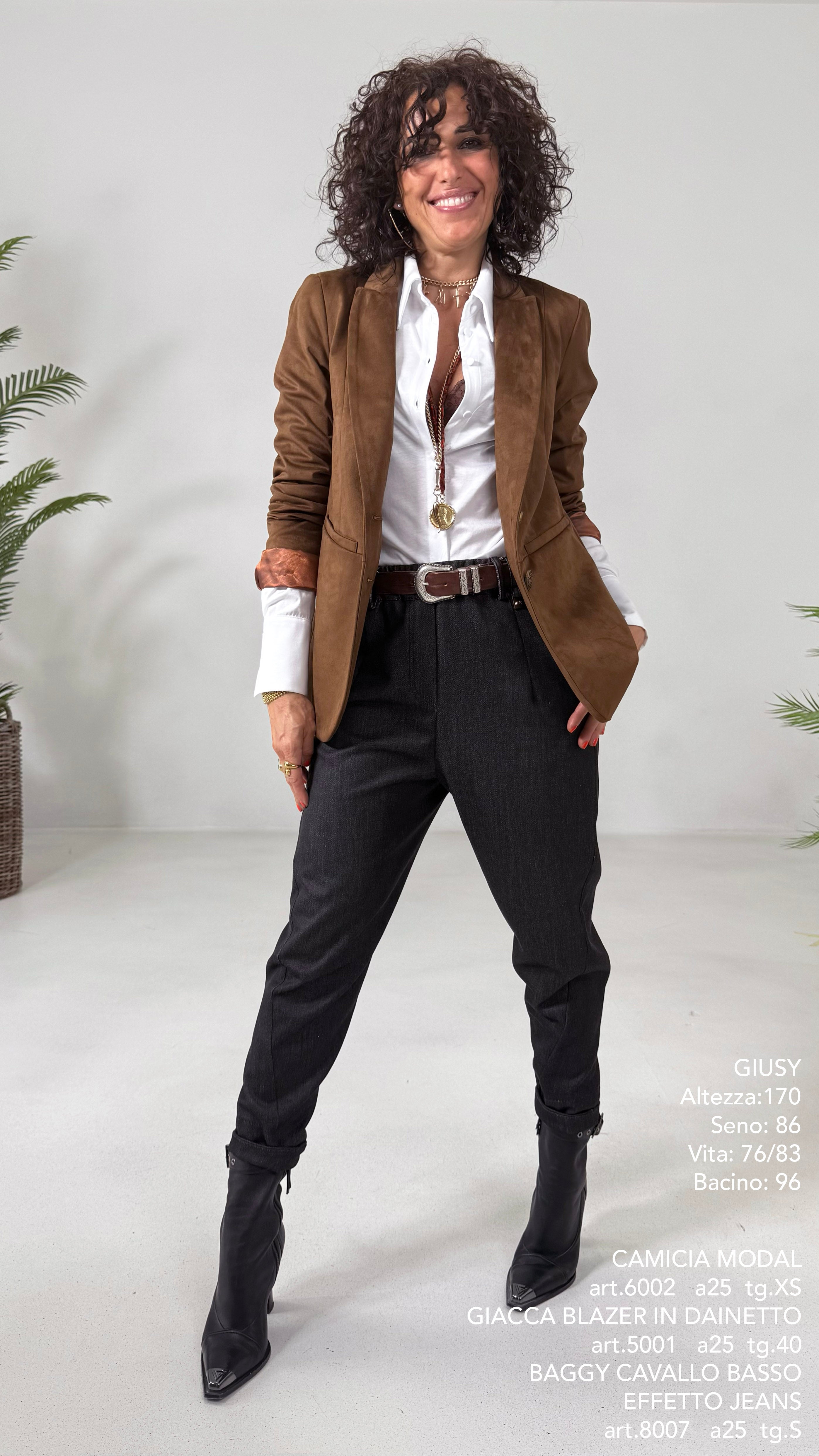 GIACCA BLAZER IN DAINETTO EFFETTO CAMOSCIO CON FODERA CANGIANTE