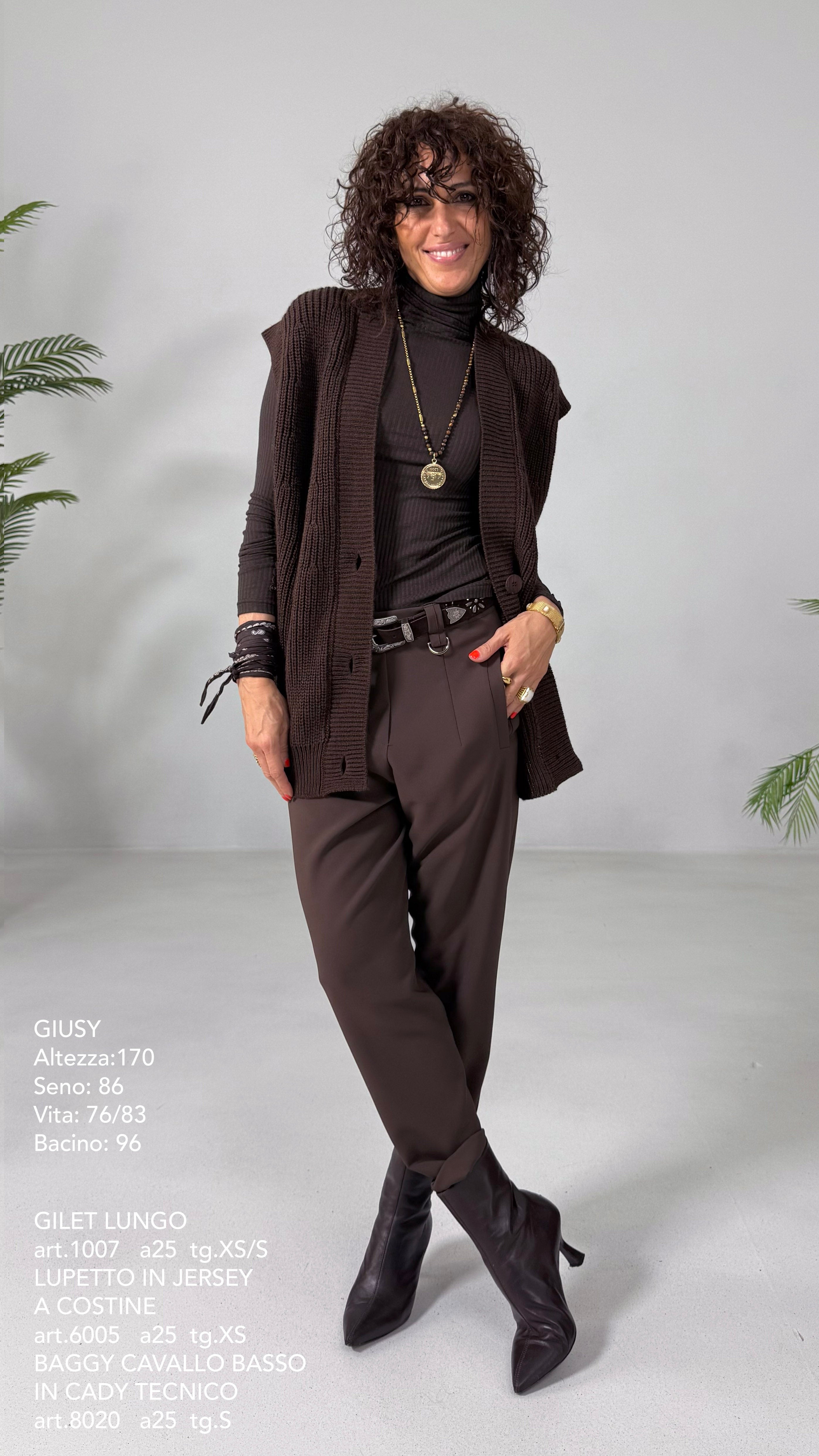 GILET LUNGO IN MISTO LANA E ALPACA
