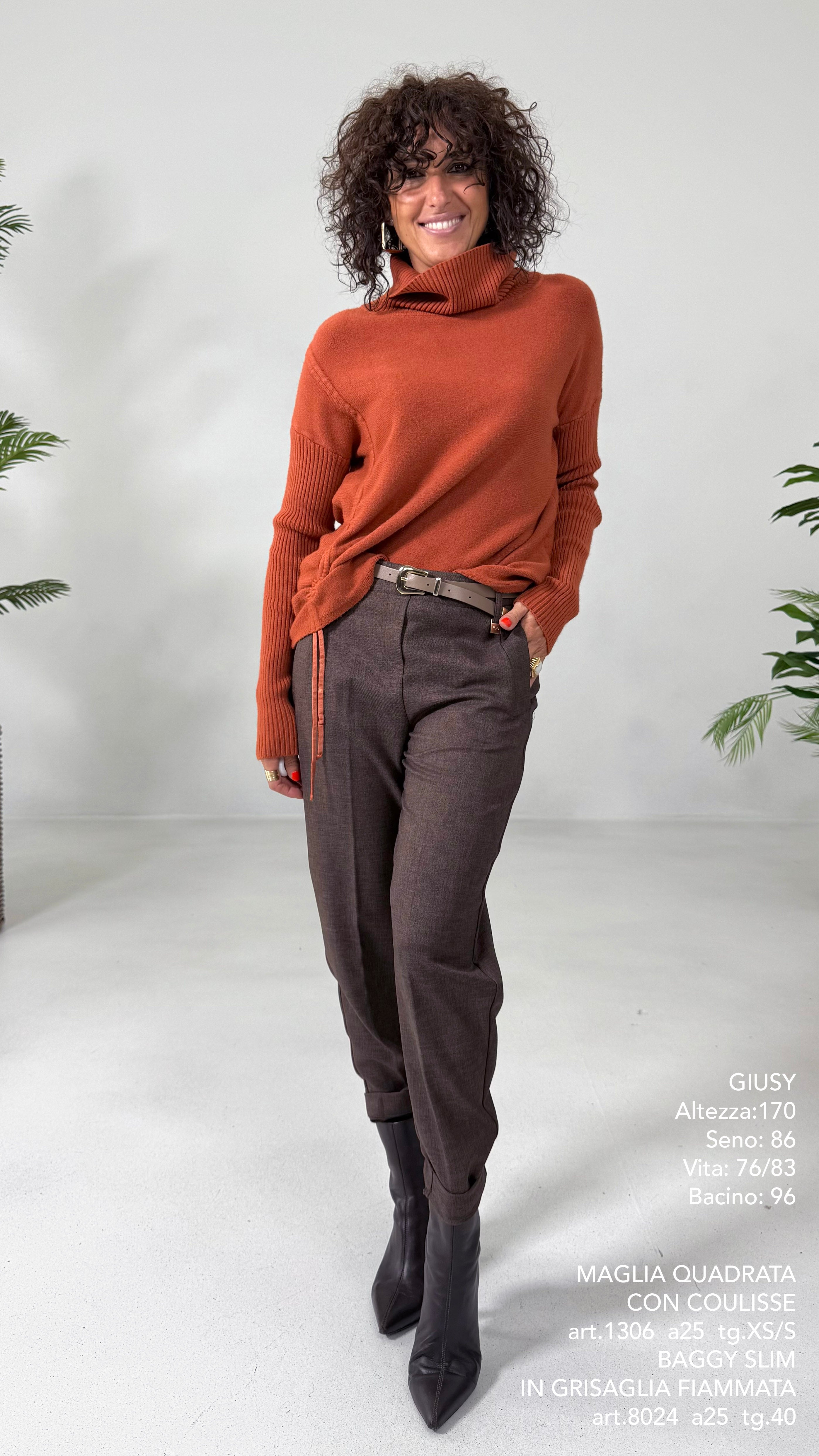 MAGLIA QUADRATA CON COULISSE IN CALDA VISCOSA