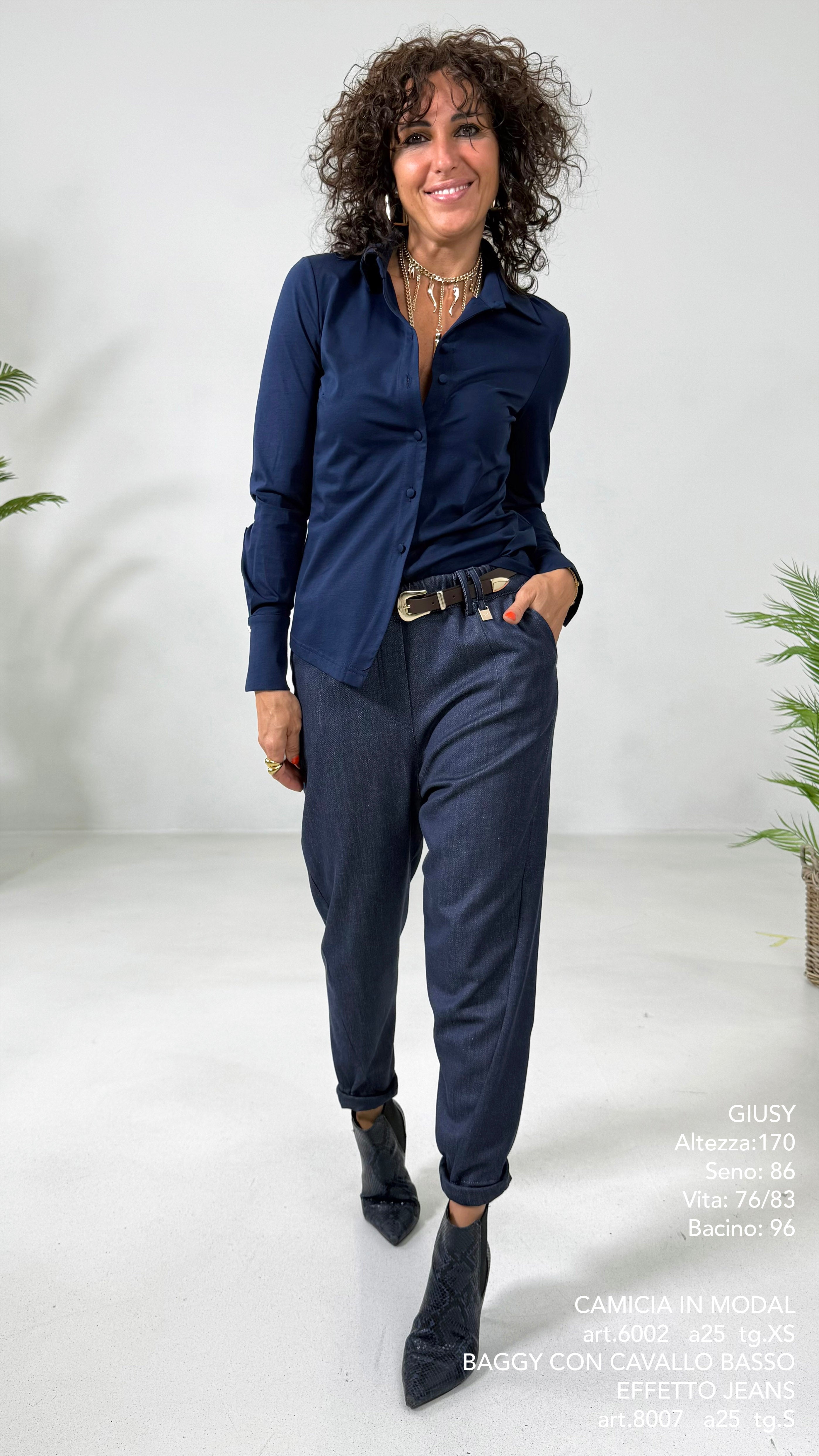 CAMICIA IN JERSEY DI COTONE MODAL