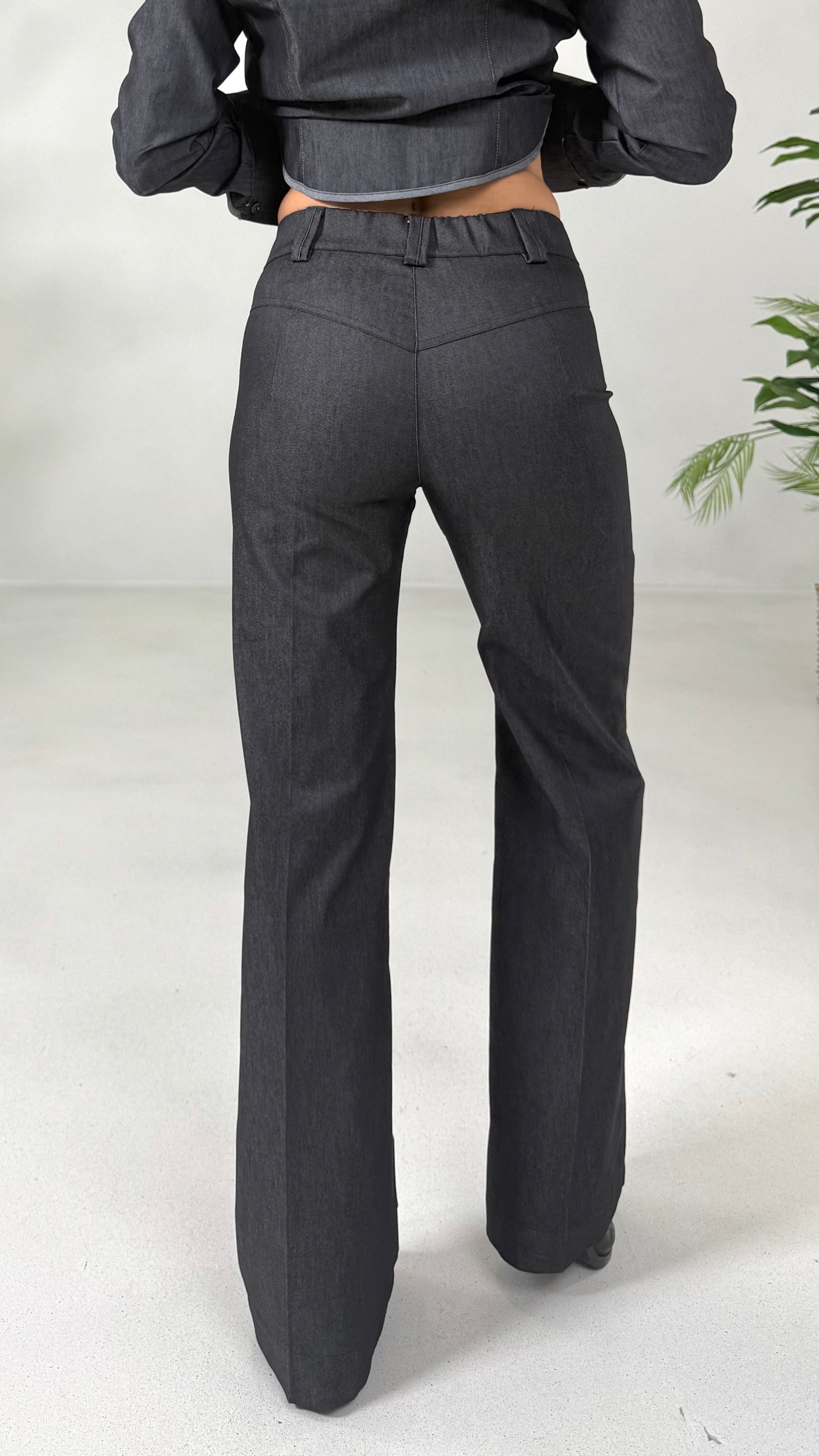 PALAZZO IN HEAVY JEANS SUPER STRETCH