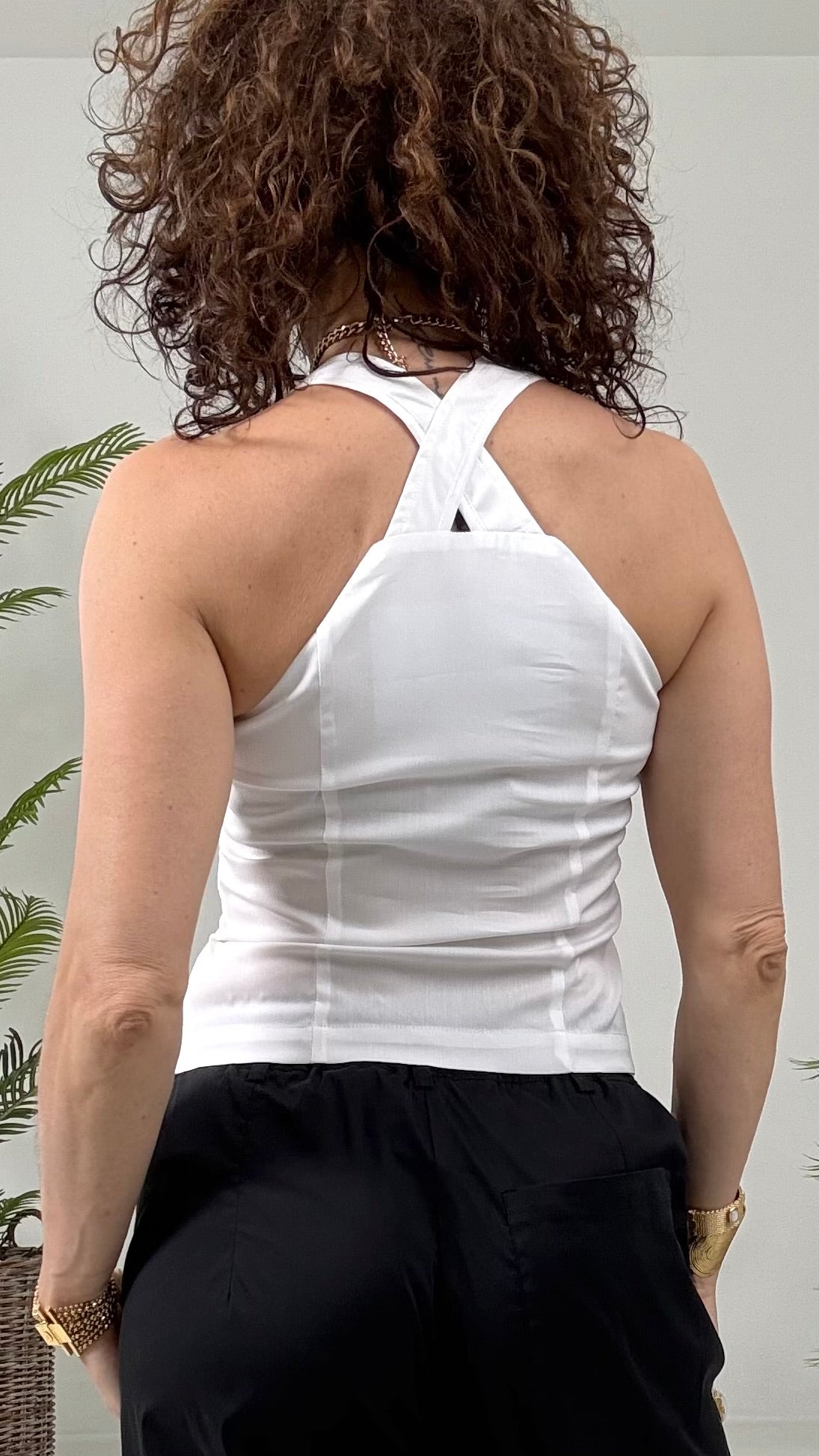 707 P25 BIANCO OTTICO TOP BUSTINO IN PELLE D UOVO