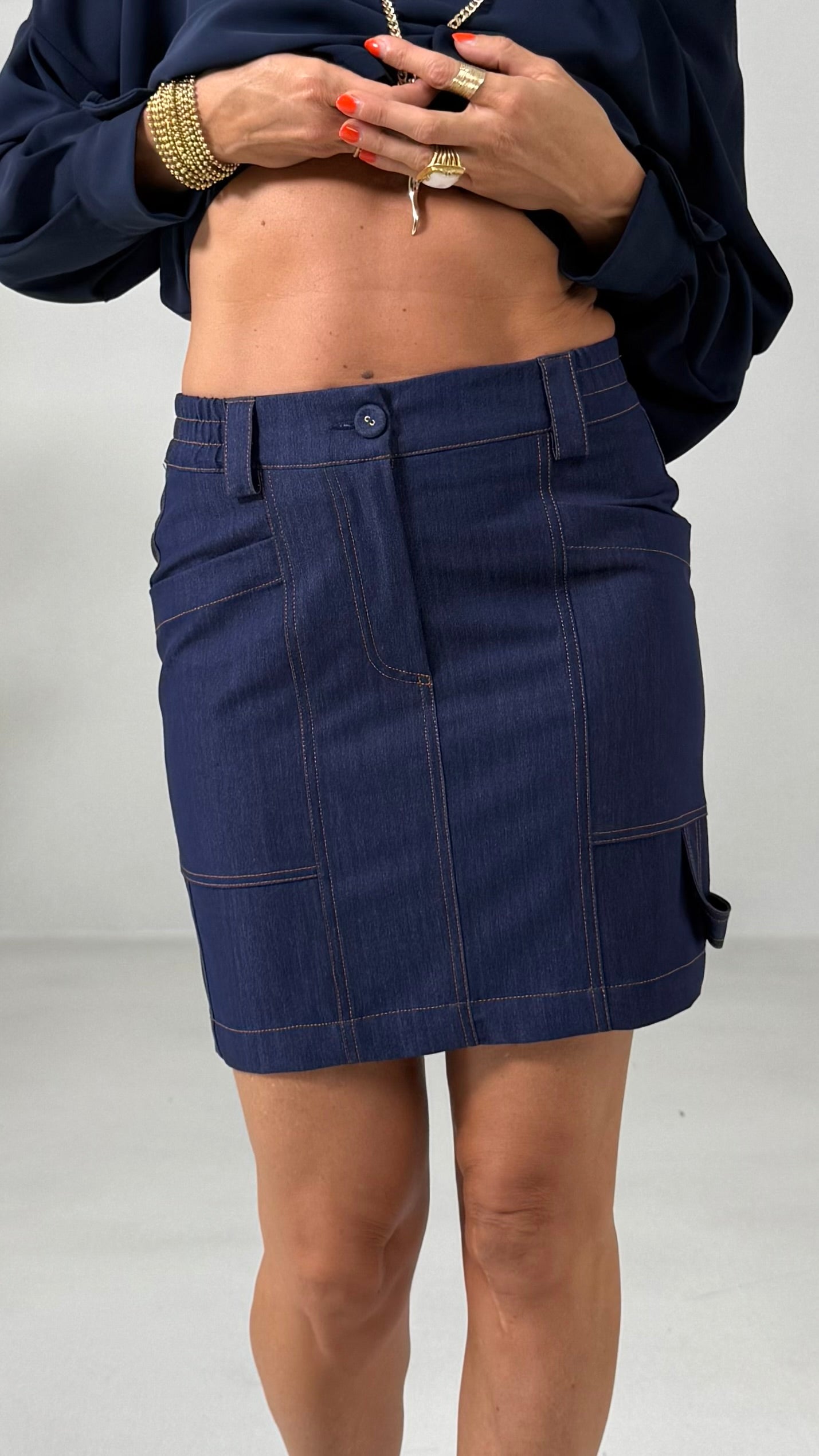 GONNA IN JEANS SLEGATO