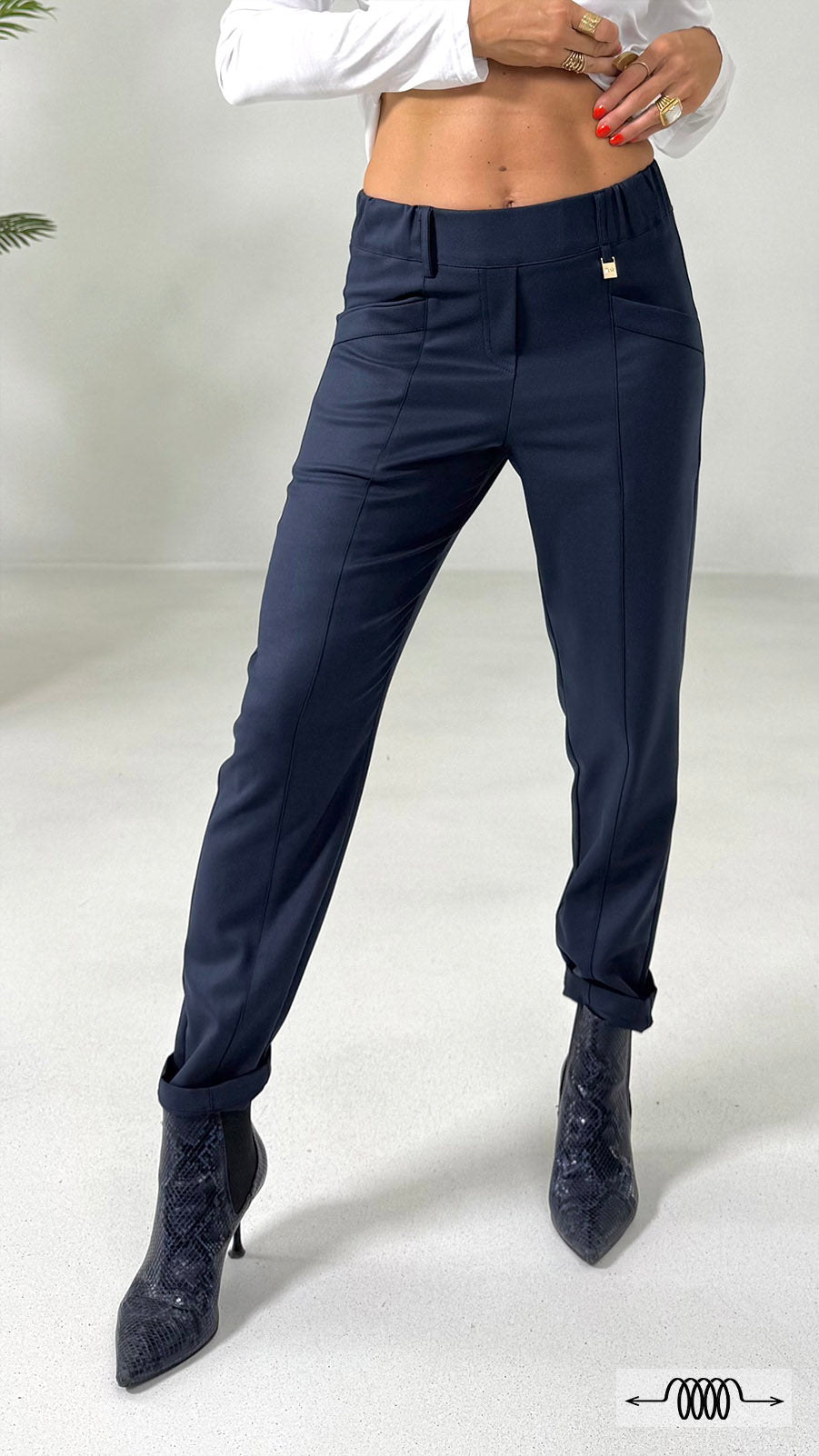 PANTALONE LINEA BASIC IN FLANELLA CARDATA