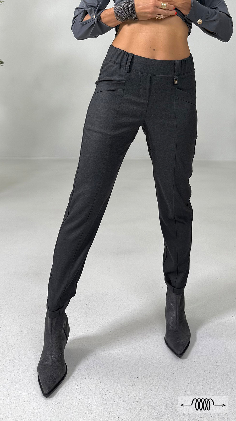 PANTALONE LINEA BASIC IN FLANELLA CARDATA