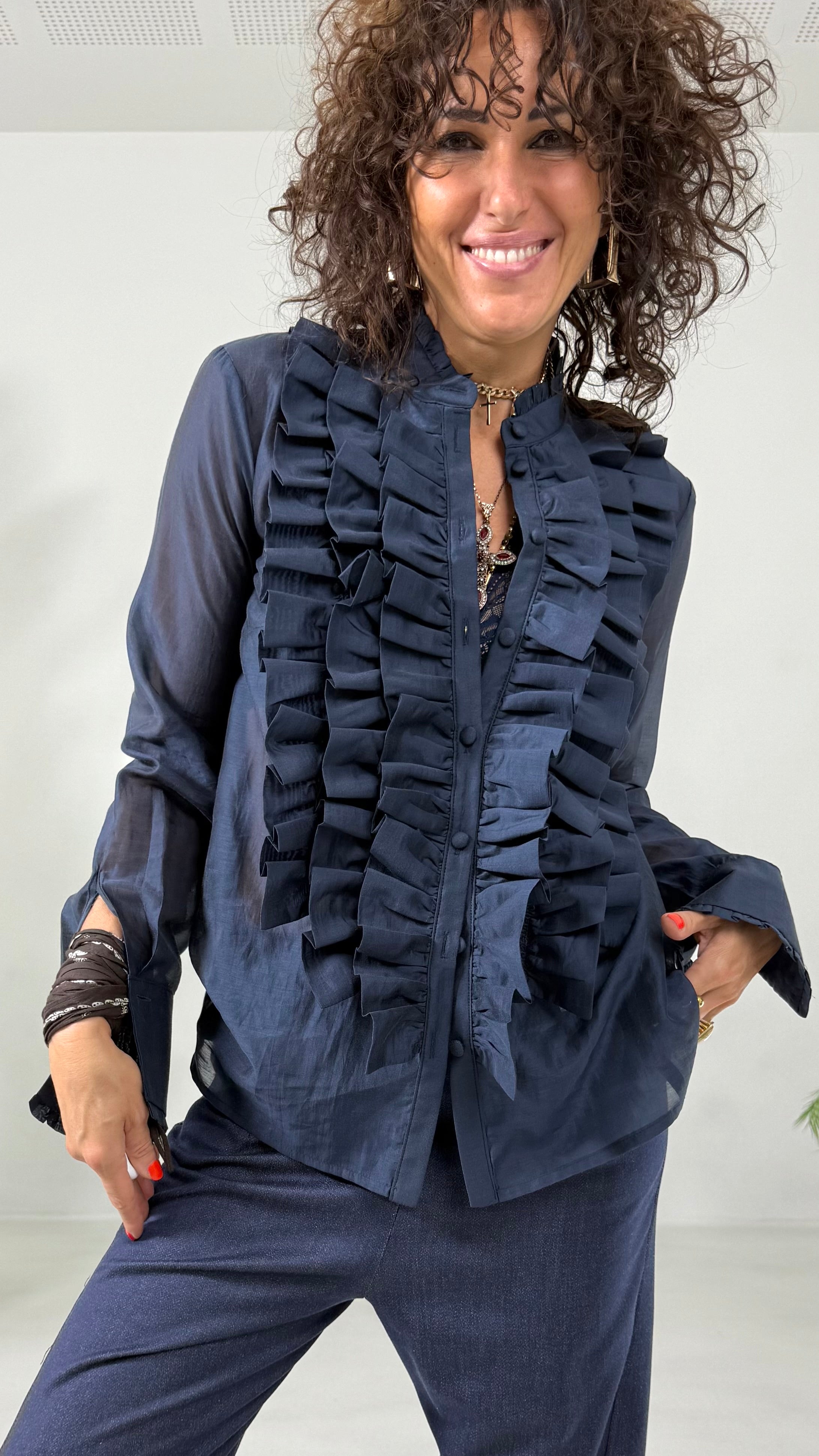 CAMICIA IN MUSSOLA CON ROUGES