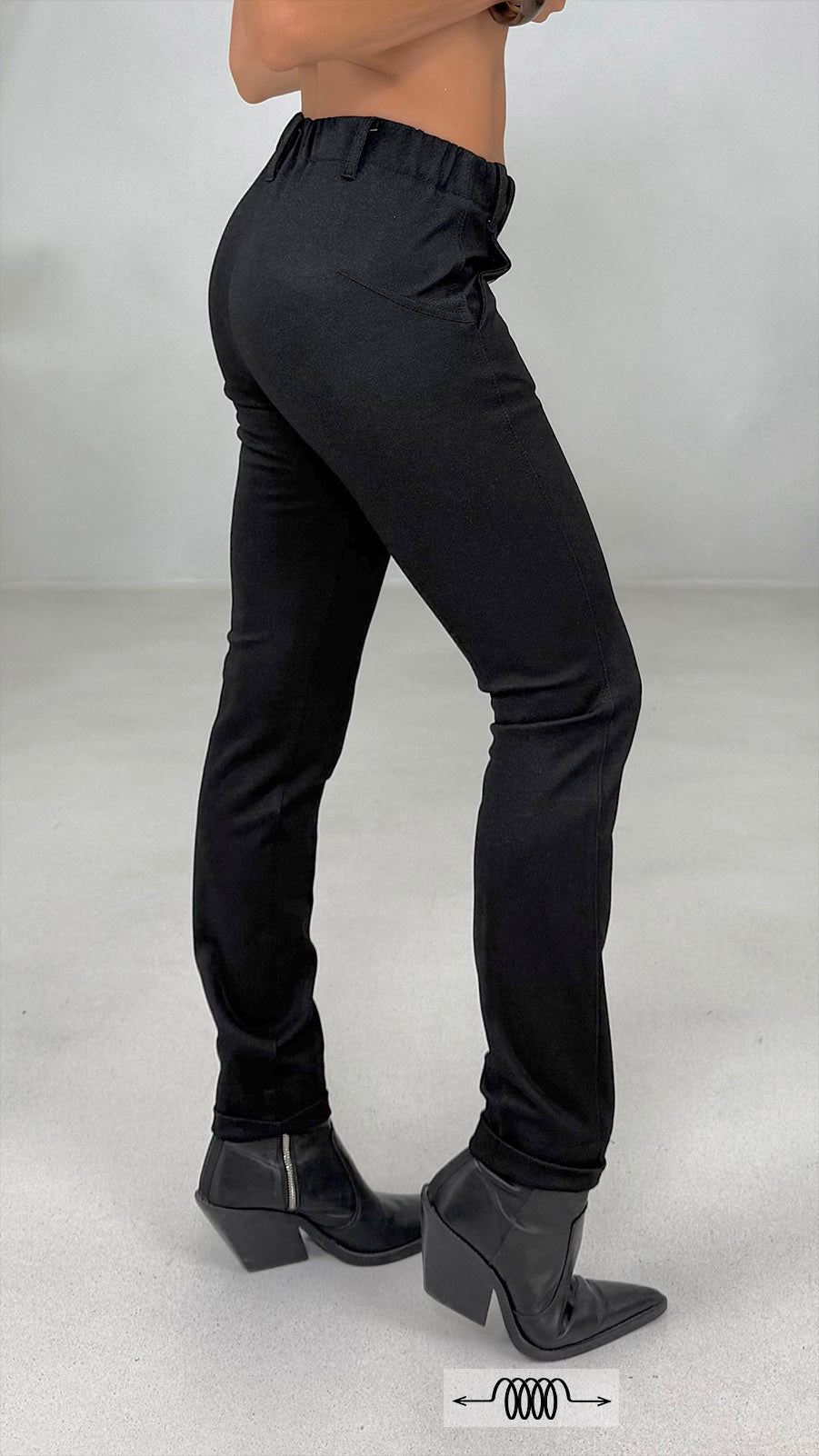 SKINNY IN TWILL PUNTO MAGLIA