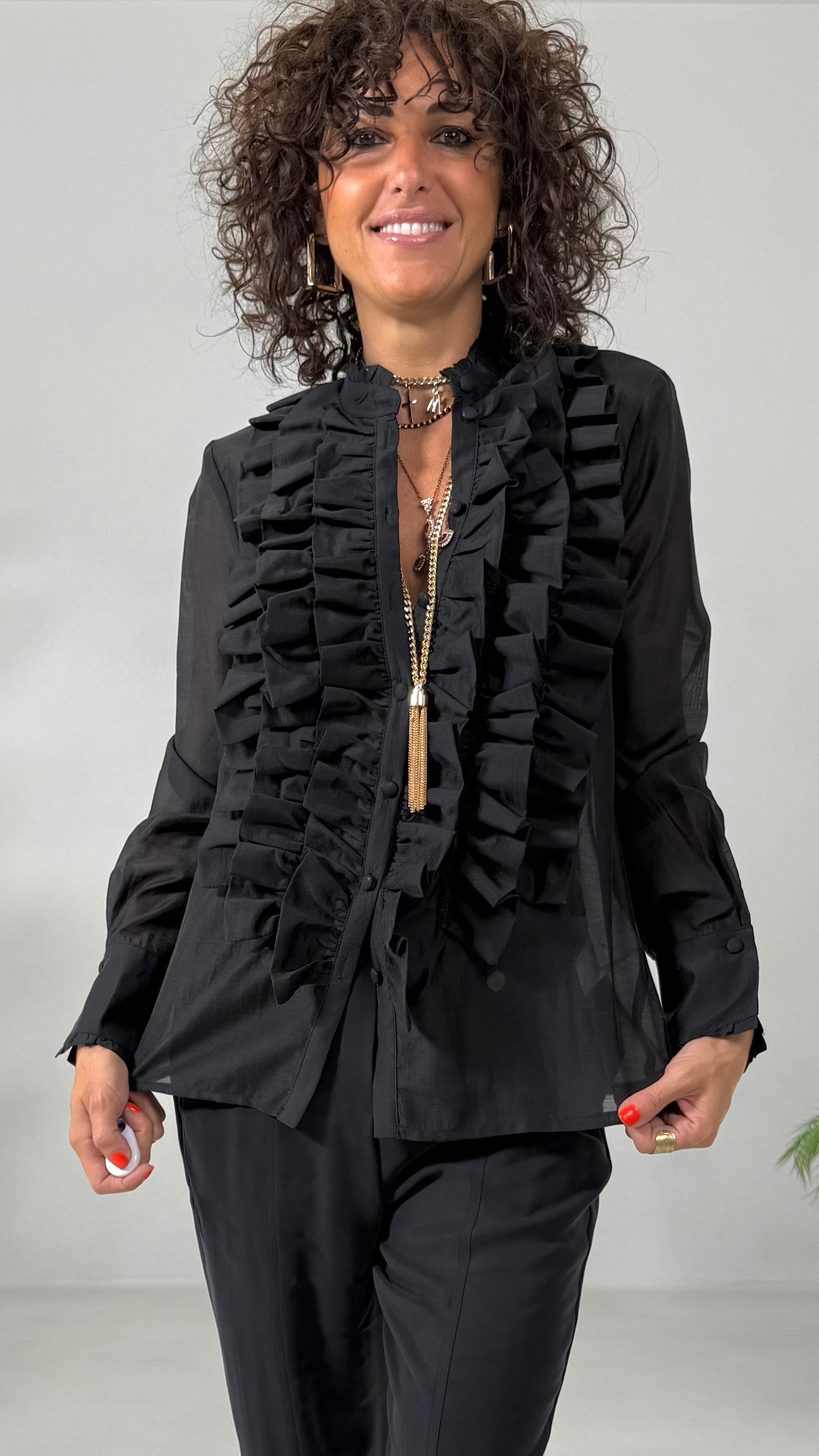 CAMICIA IN MUSSOLA CON ROUGES